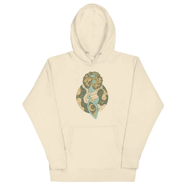 Sage Green Birth of Sahelle | Art gift for Mom Hoodie