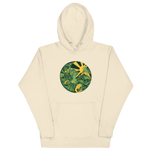 Forrest Green Dreaming of Japan - Japanese Circle Hoodie