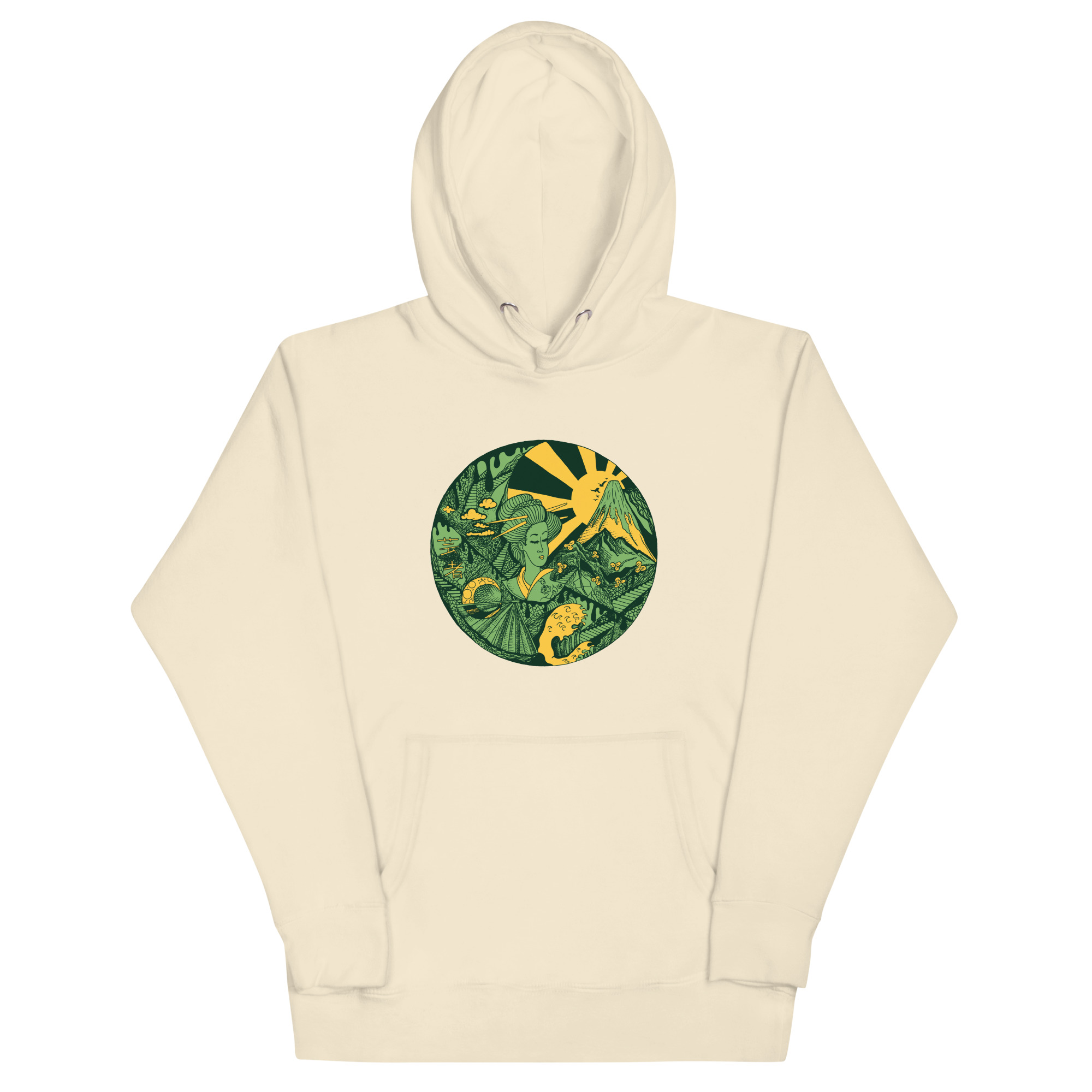 Forrest Green Dreaming of Japan - Japanese Circle Hoodie