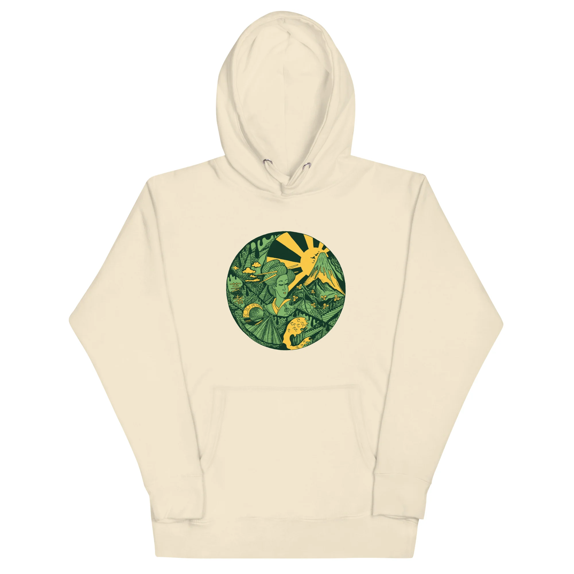 Forrest Green Dreaming of Japan - Japanese Circle Hoodie