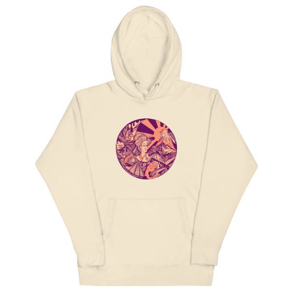 Peach Dreaming of Japan - Japanese Circle Hoodie