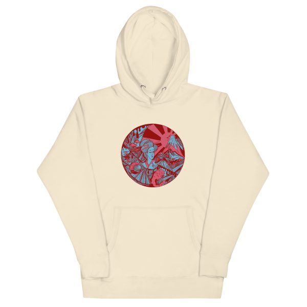 Pastel Blue Dreaming of Japan - Japanese Circle Hoodie