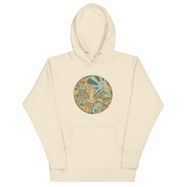 Sage Green Dreaming of Japan - Japanese Circle Hoodie