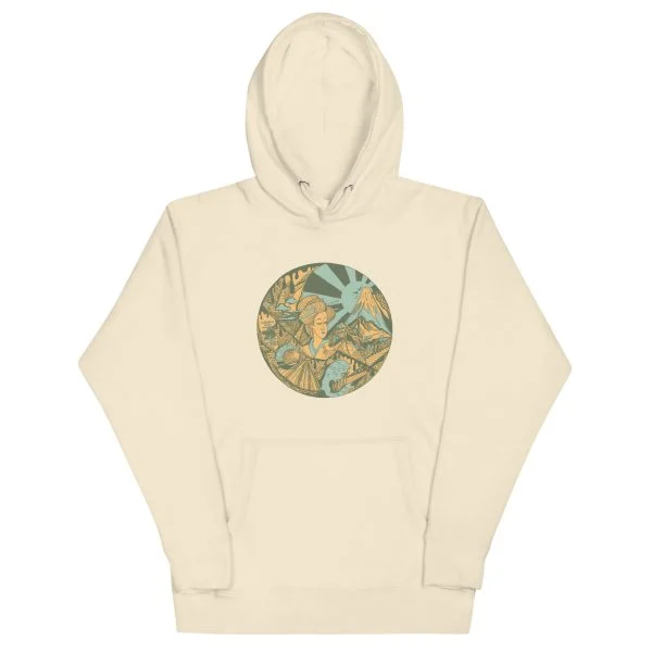 Sage Green Dreaming of Japan - Japanese Circle Hoodie