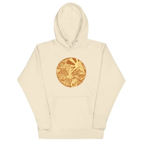 Terracotta Dreaming of Japan - Japanese Circle Hoodie