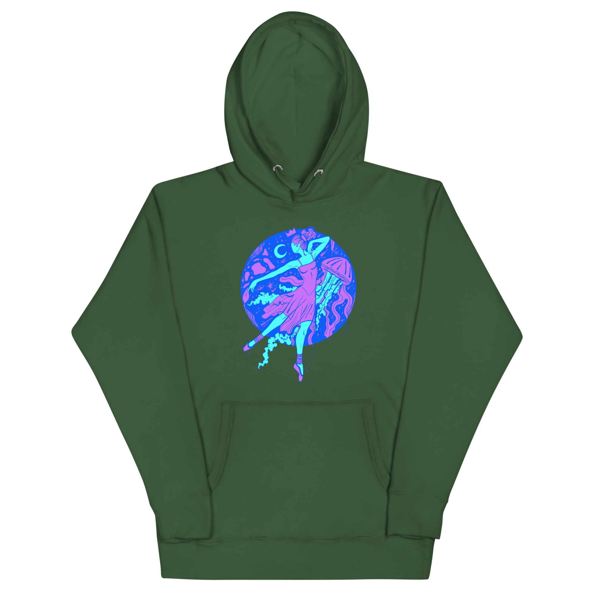 Blue The Oceanic Dancer | Ballerina Drawing Hoodie - Image 8