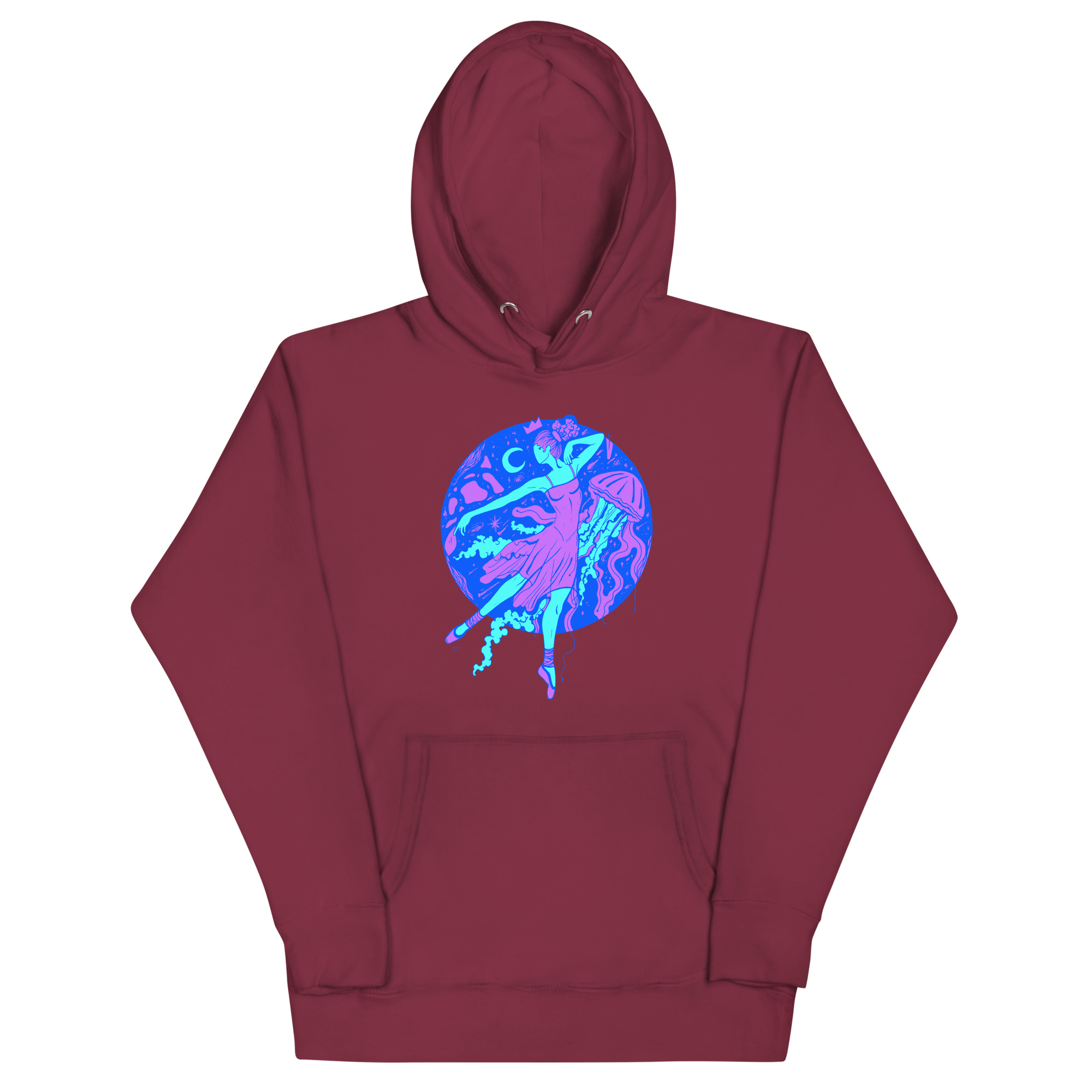 Blue The Oceanic Dancer | Ballerina Drawing Hoodie - Image 5