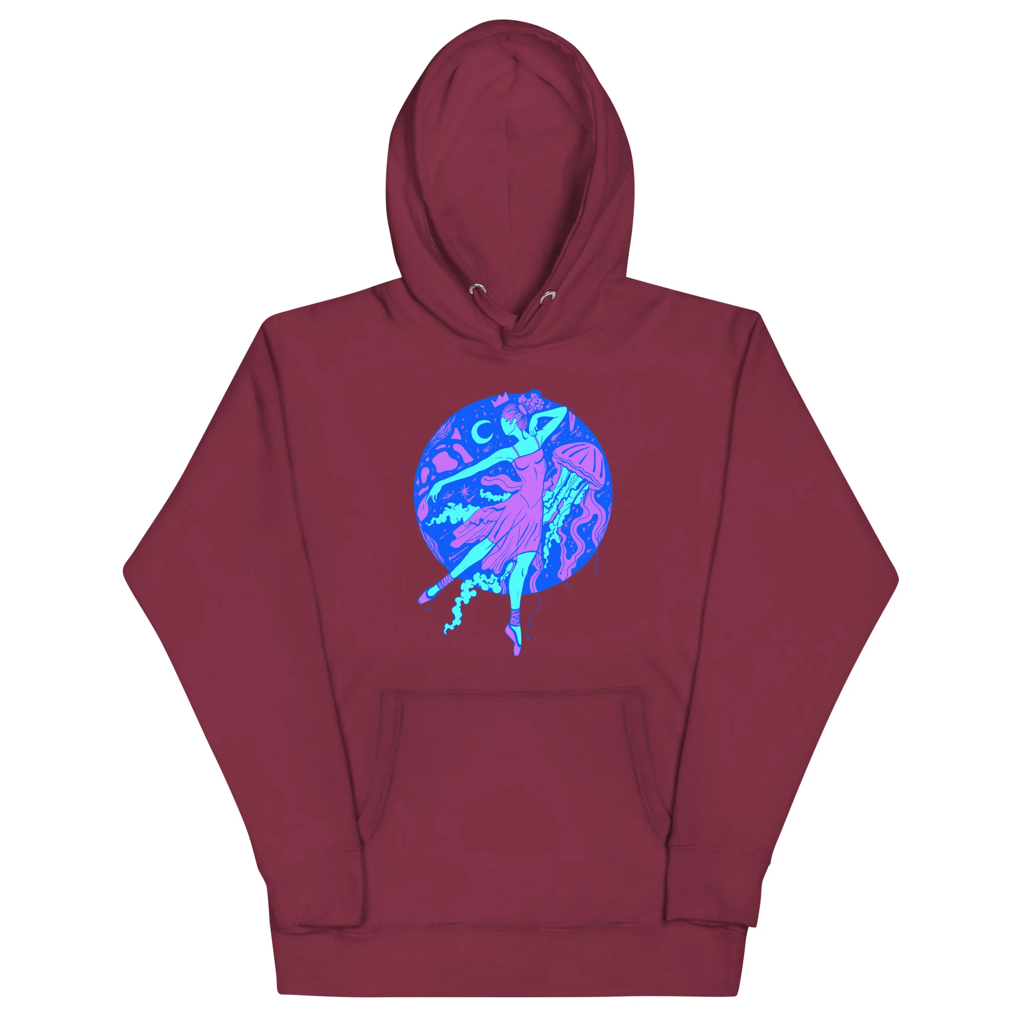 Blue The Oceanic Dancer | Ballerina Drawing Hoodie - Image 5