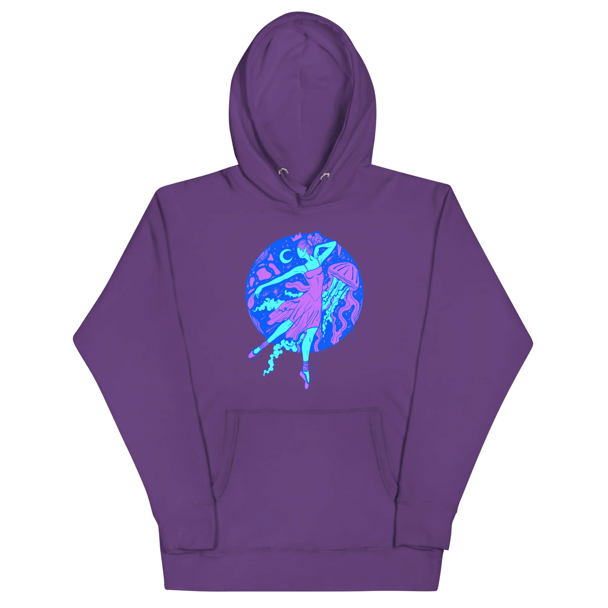 Blue The Oceanic Dancer | Ballerina Drawing Hoodie - Image 7