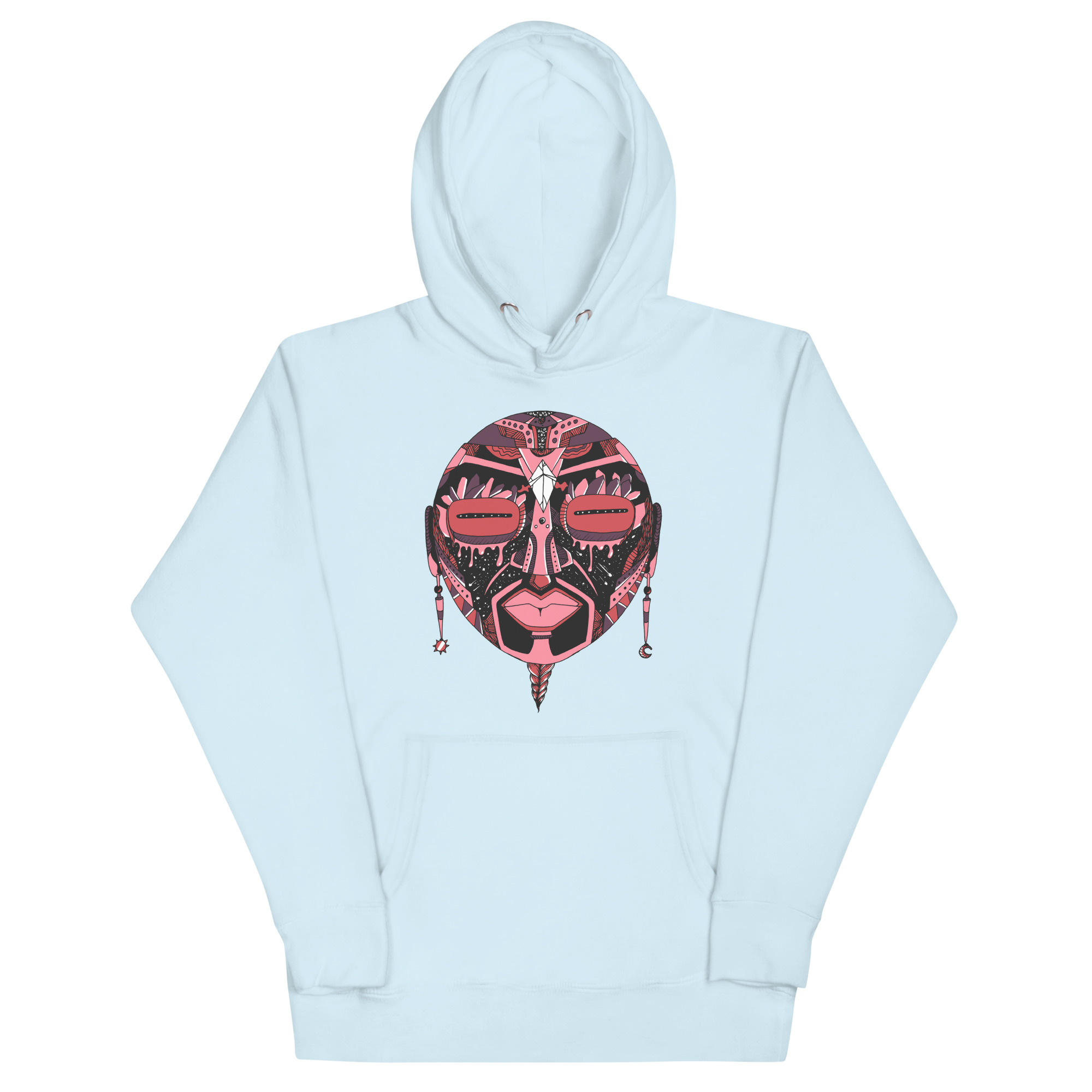 Amber and Rose African Mask No. 2 - African Hoodie - Image 6