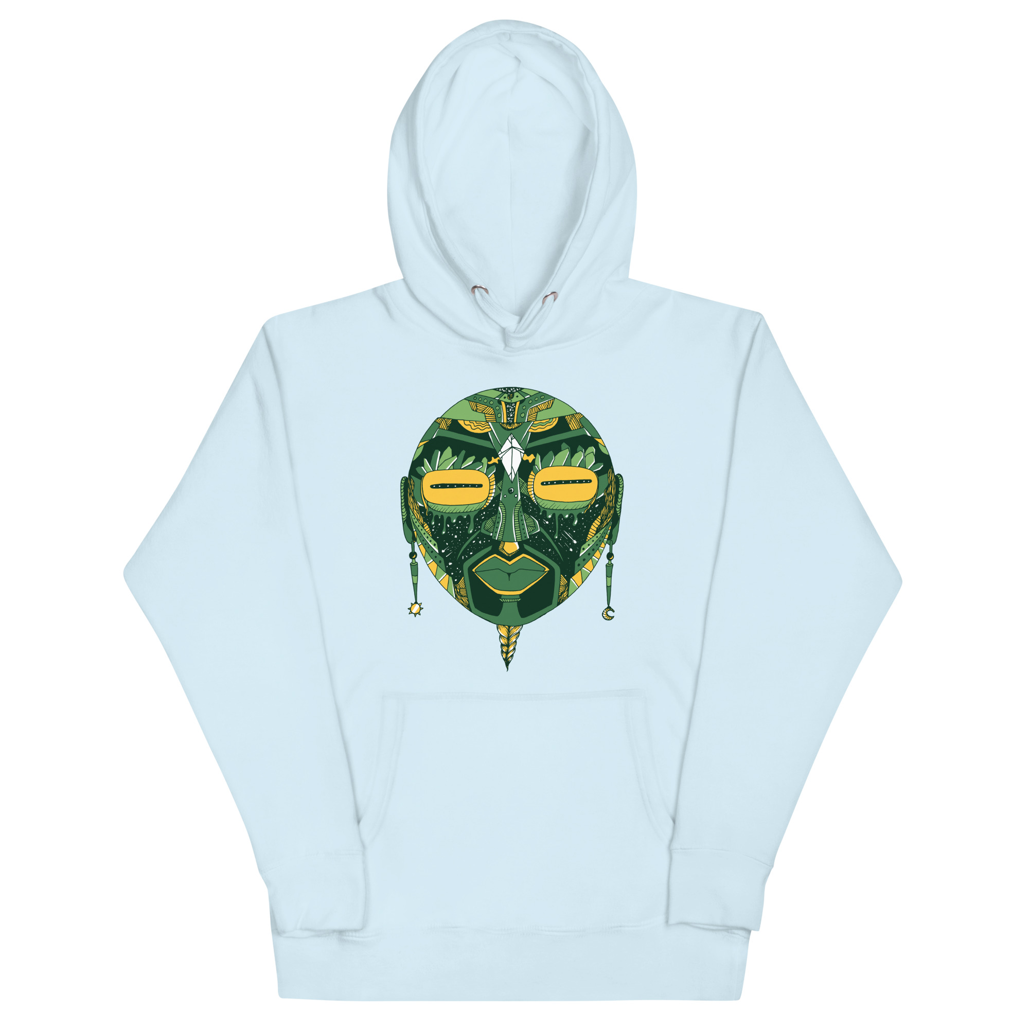 Forrest Green African Mask No. 2 - African Hoodie - Image 6