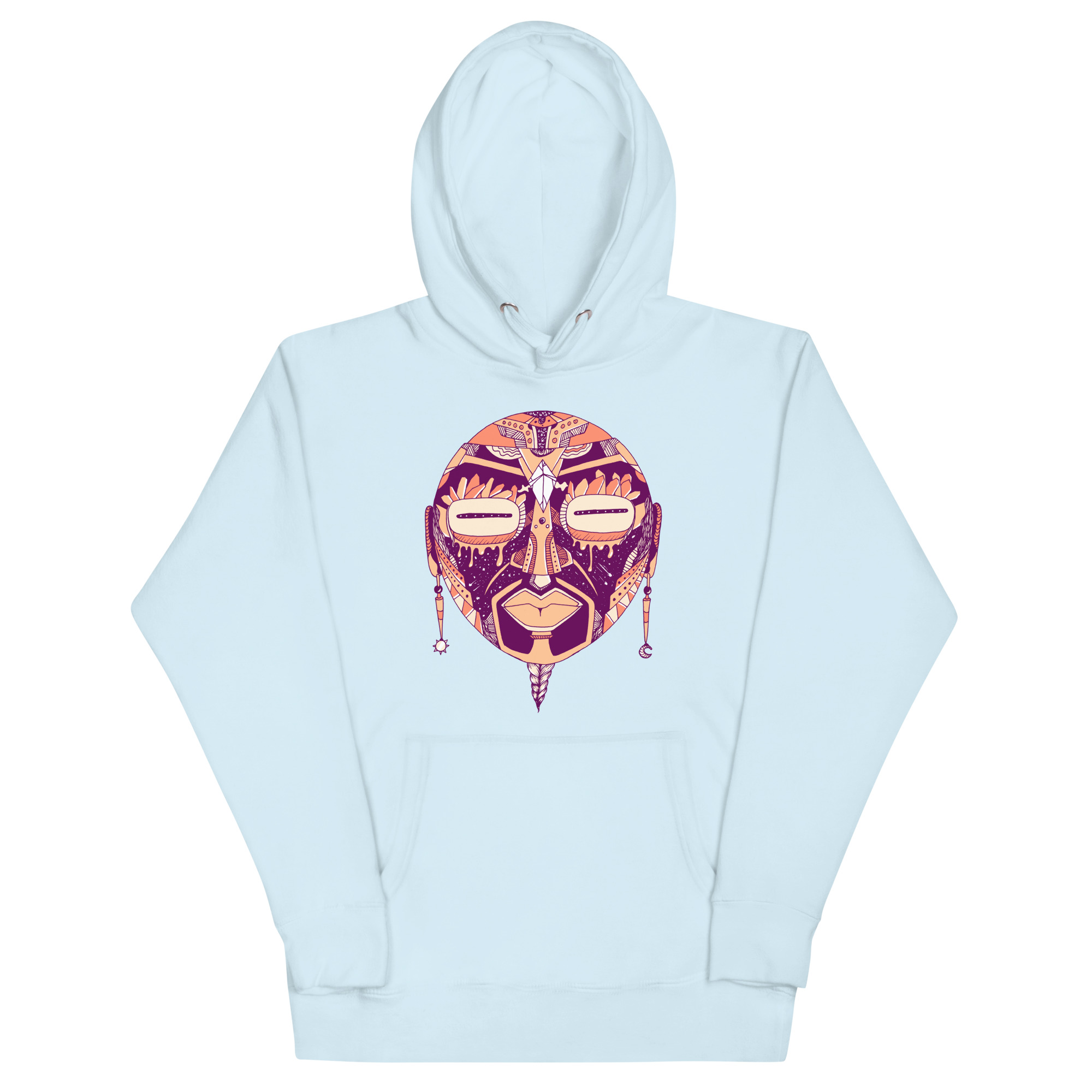 Peach African Mask No. 2 - African Hoodie - Image 6
