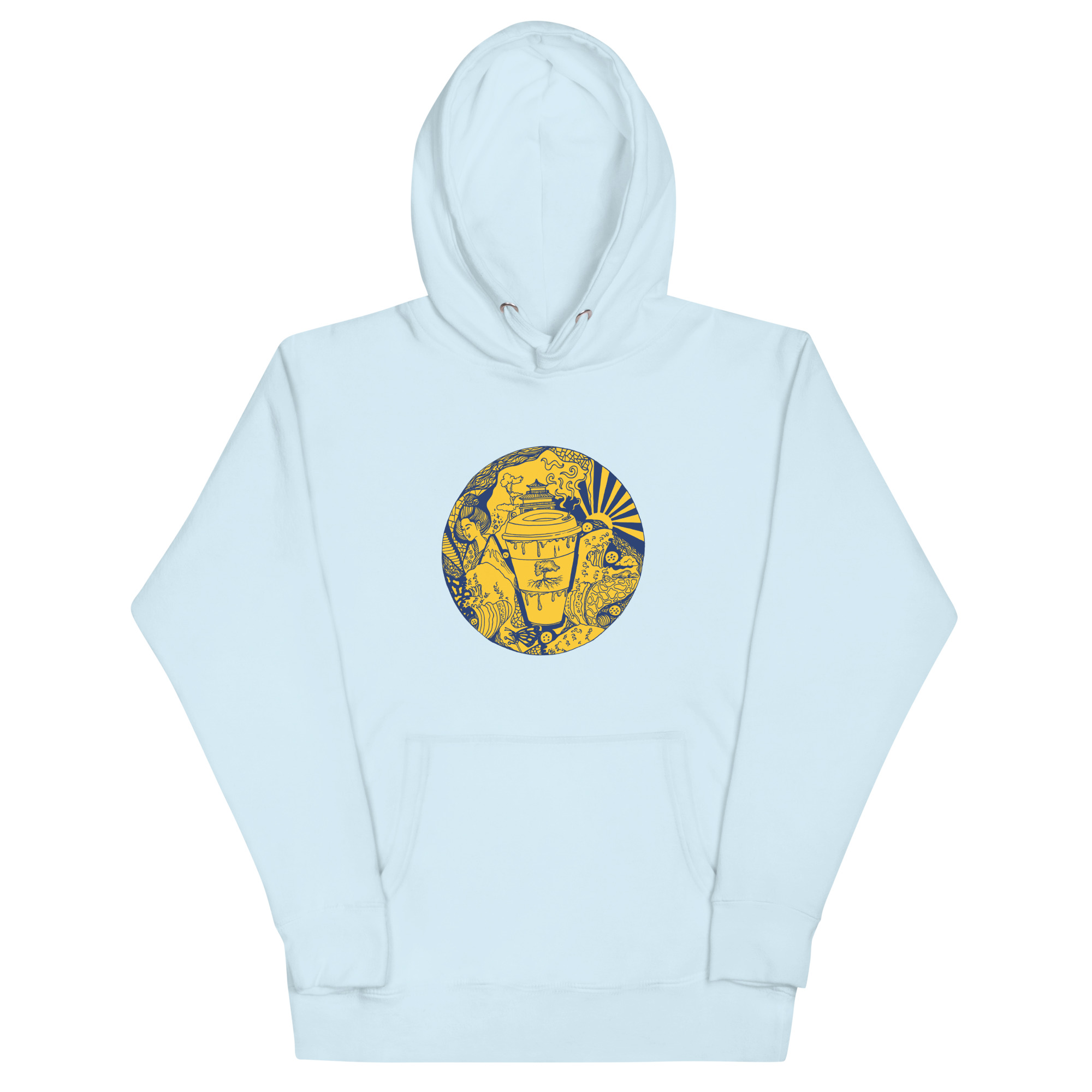 Navy Yellow Coffee in Japan - Coffee Hoodie - Image 6
