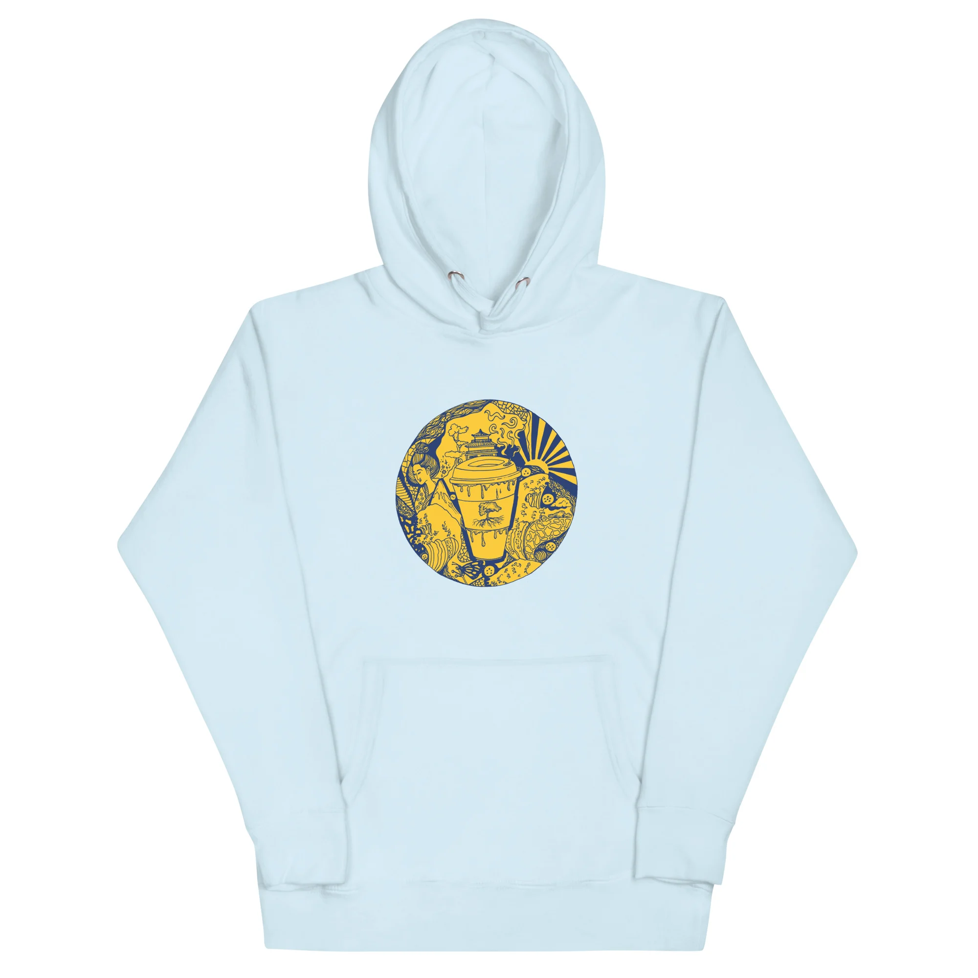 Navy Yellow Coffee in Japan - Coffee Hoodie - Image 6
