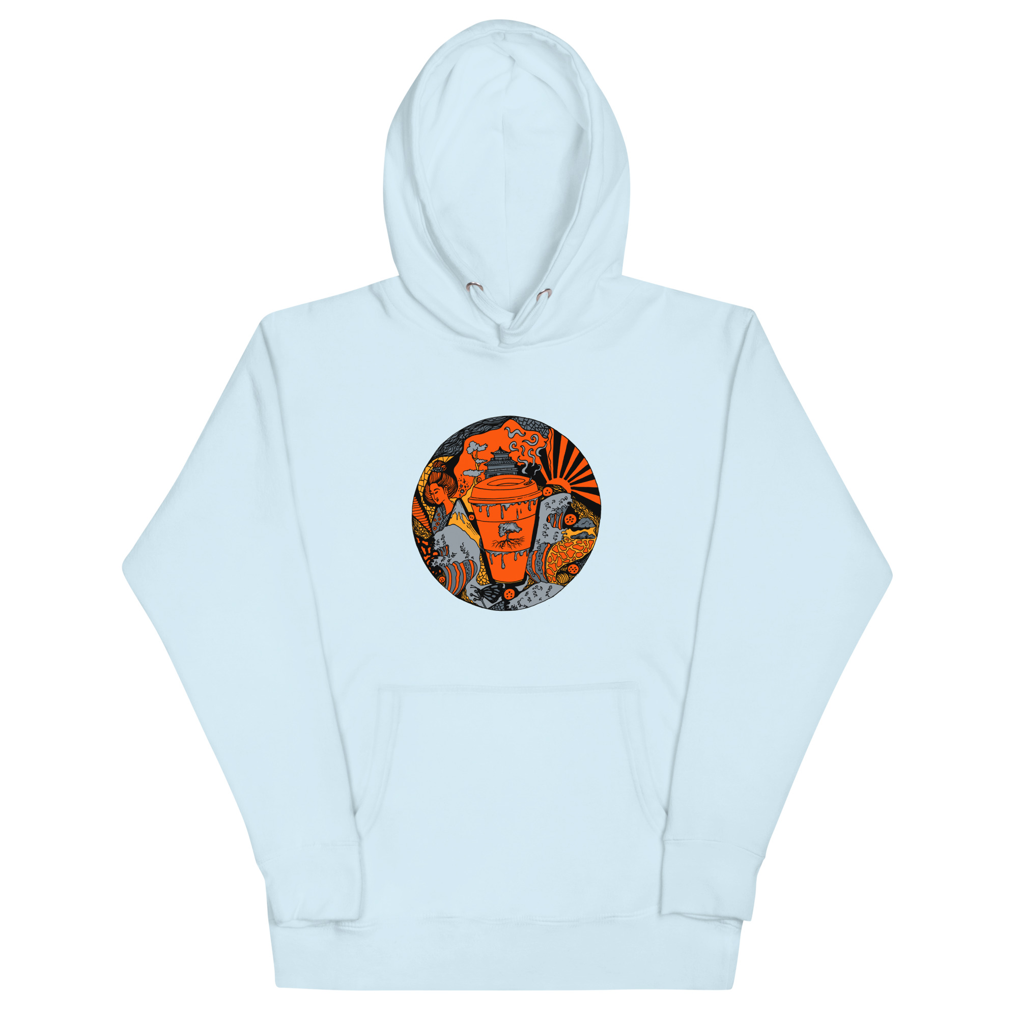 Orange and Grey Coffee in Japan - Coffee Hoodie - Image 6