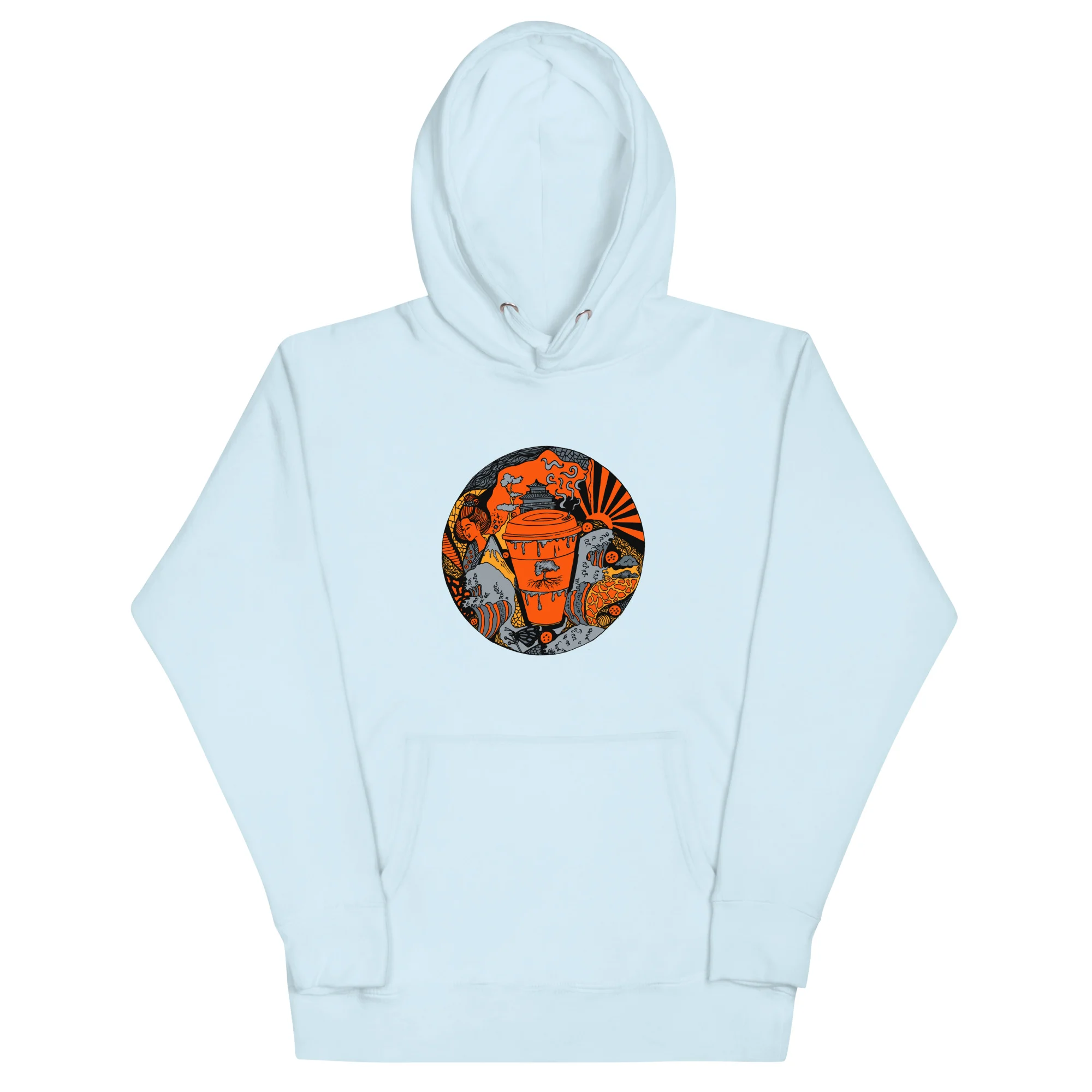 Orange and Grey Coffee in Japan - Coffee Hoodie - Image 6