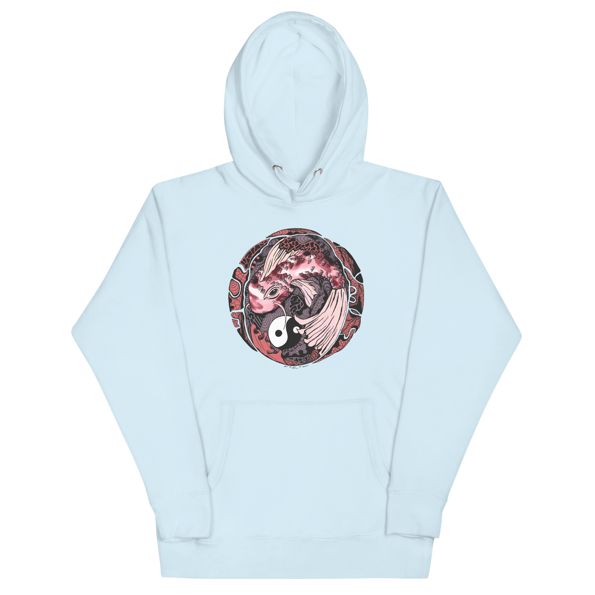 Amber and Rose Koi of Balance - Koi Fish Hoodie - Image 6