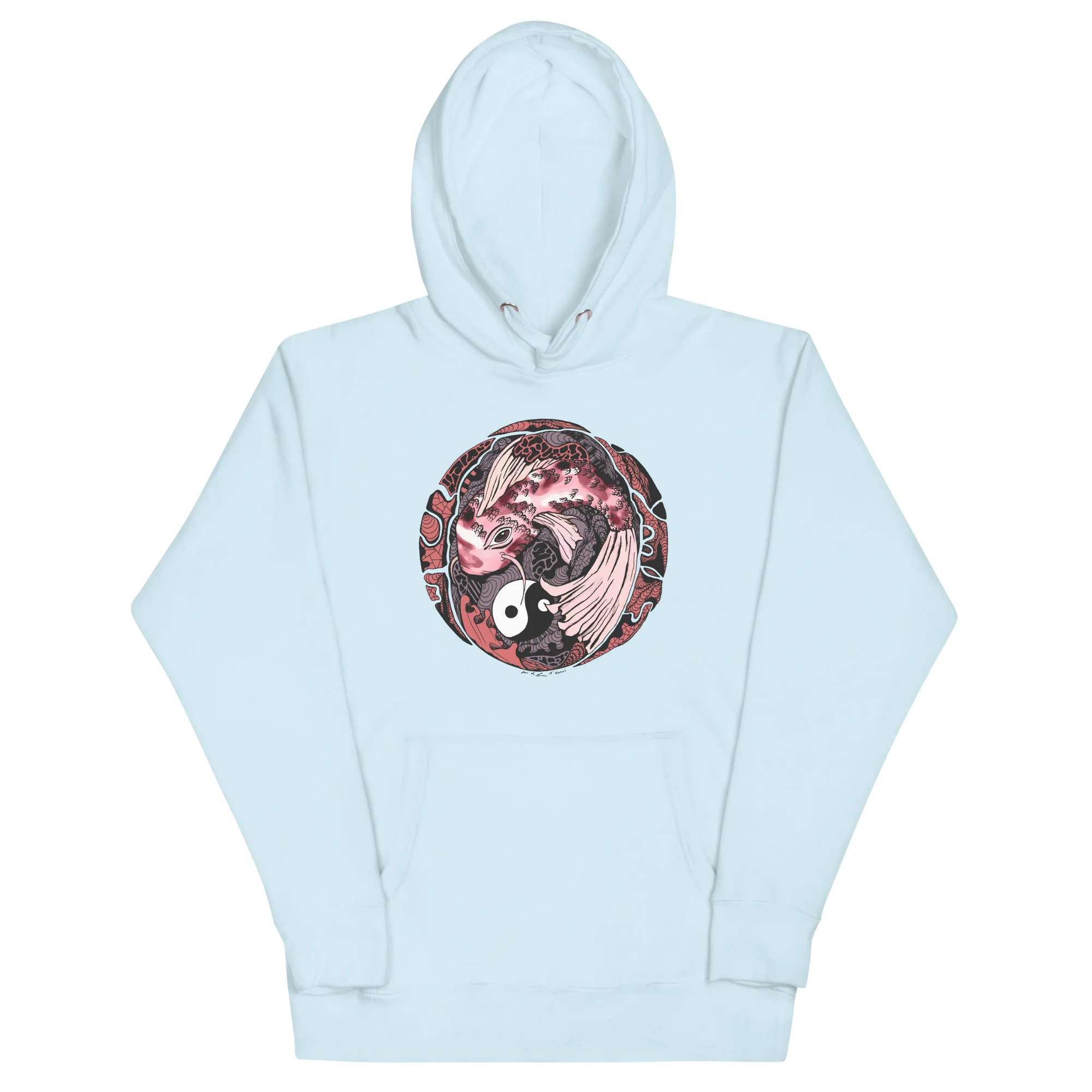 Amber and Rose Koi of Balance - Koi Fish Hoodie - Image 6