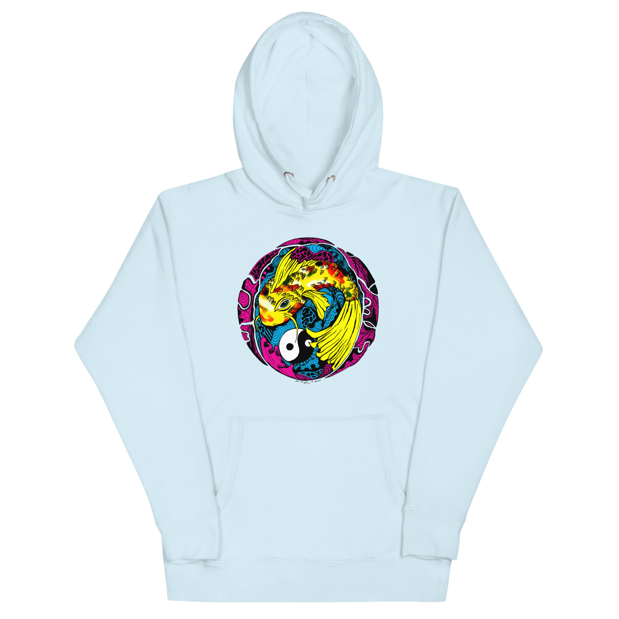 CMYK Koi of Balance - Koi Fish Hoodie - Image 6
