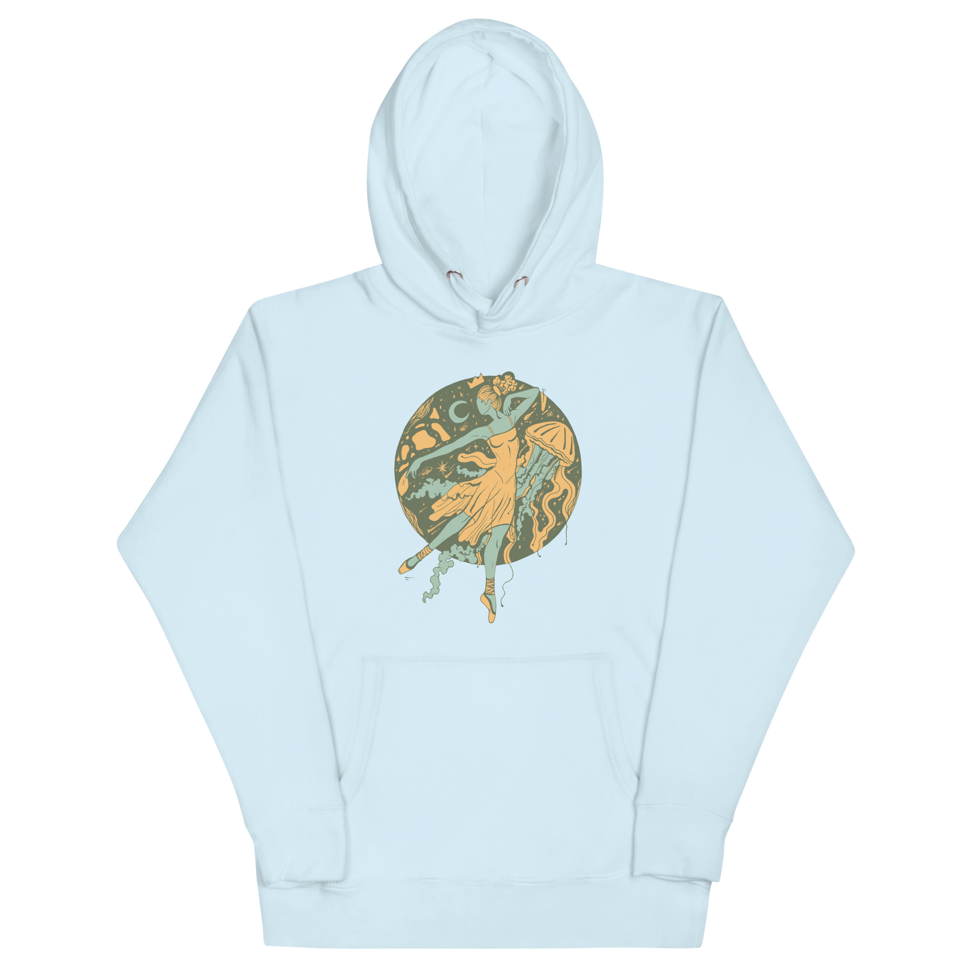Sage Green The Oceanic Dancer | Ballerina Drawing Hoodie - Image 6