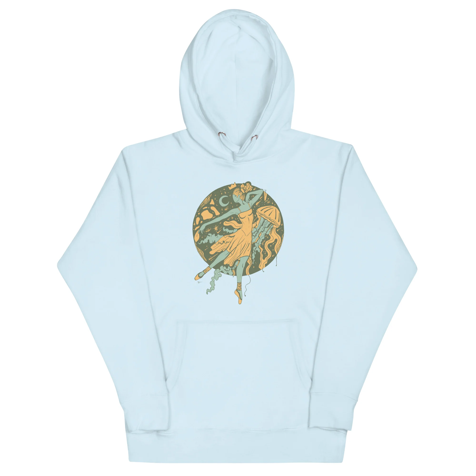 Sage Green The Oceanic Dancer | Ballerina Drawing Hoodie - Image 6