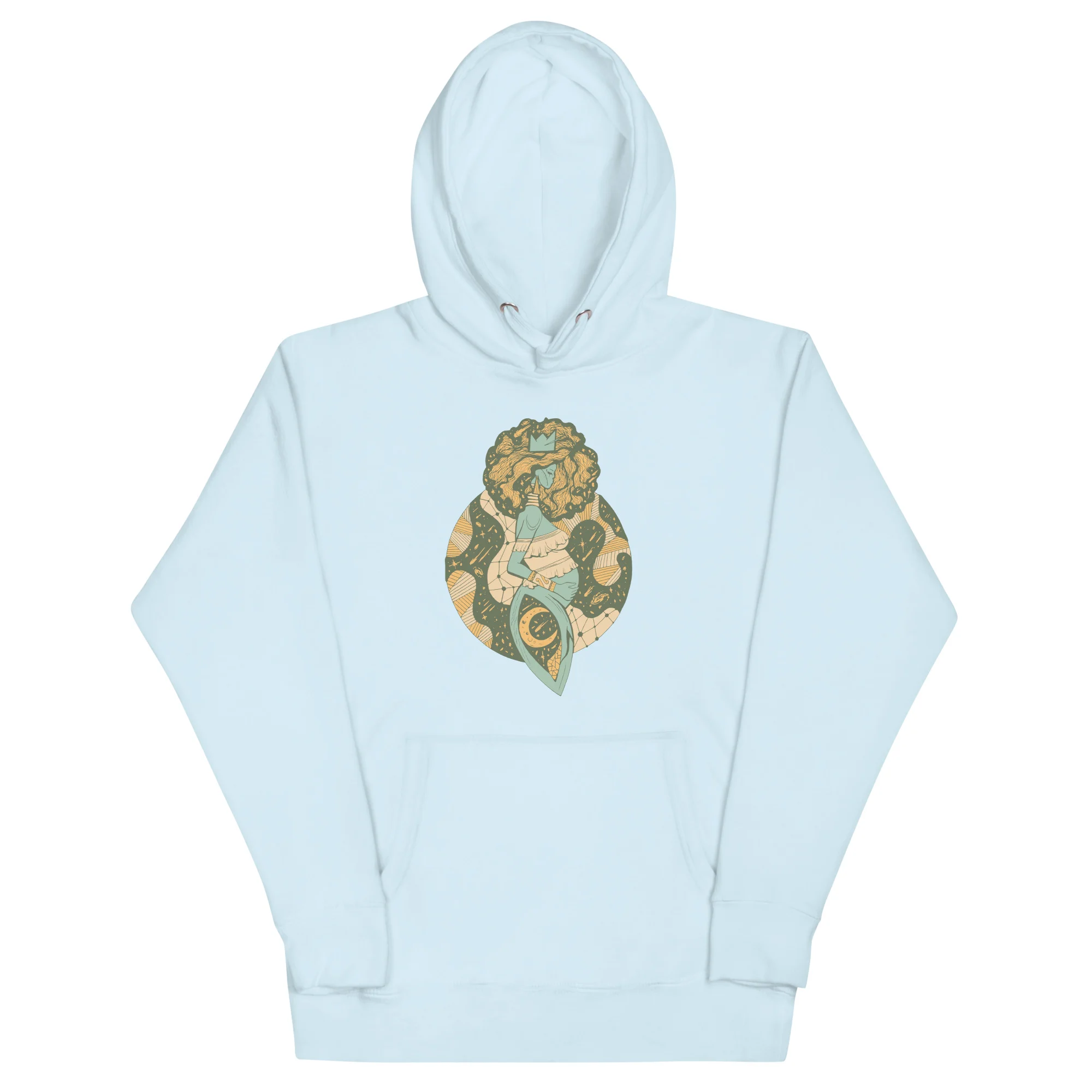 Sage Green Birth of Sahelle | Art gift for Mom Hoodie - Image 6