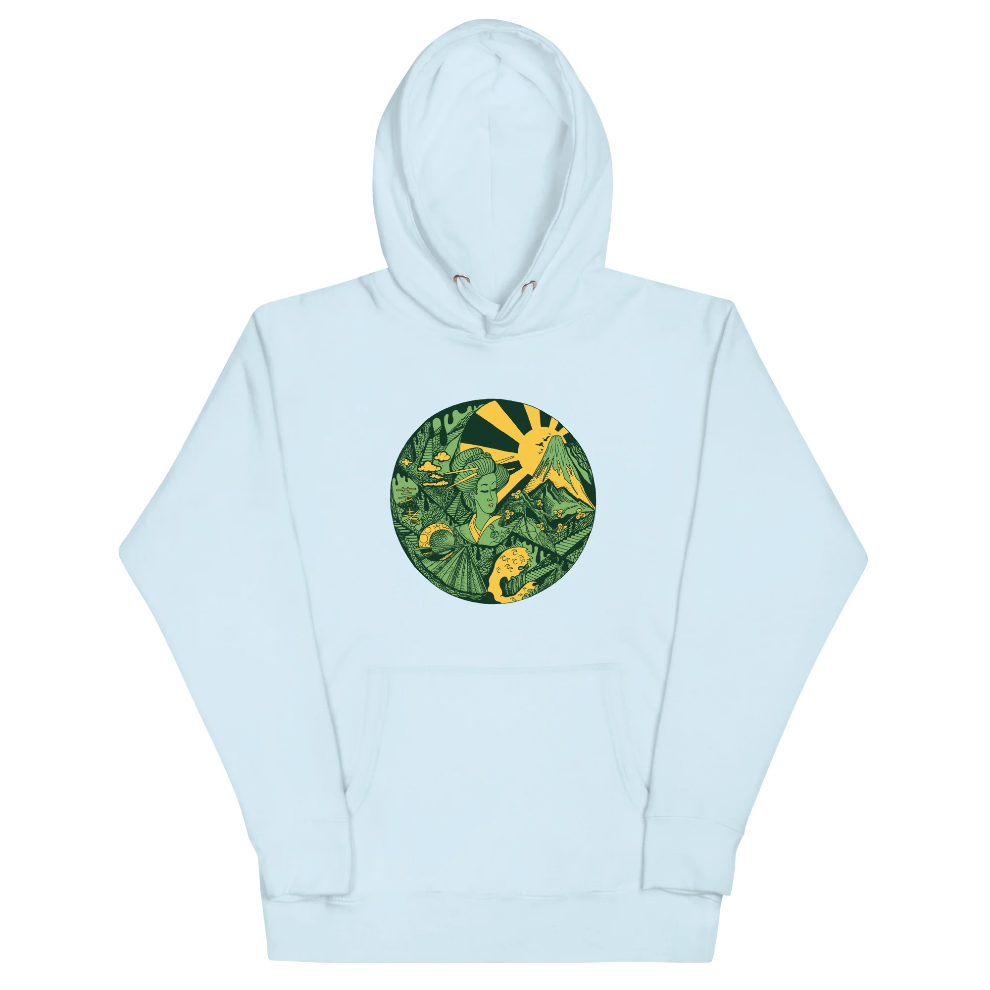 Forrest Green Dreaming of Japan - Japanese Circle Hoodie - Image 6