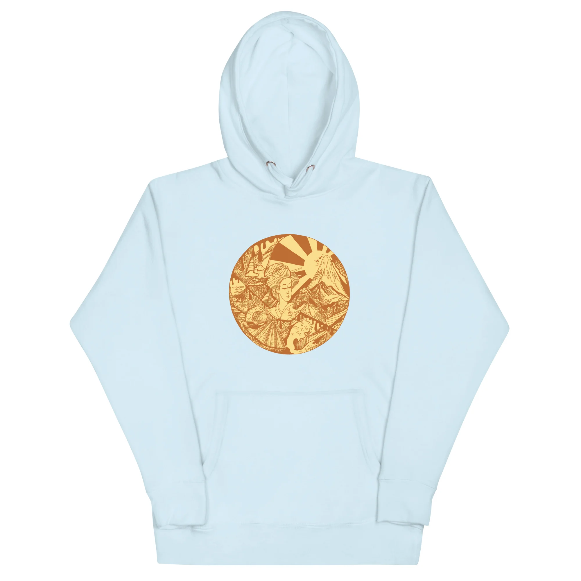 Terracotta Dreaming of Japan - Japanese Circle Hoodie - Image 6