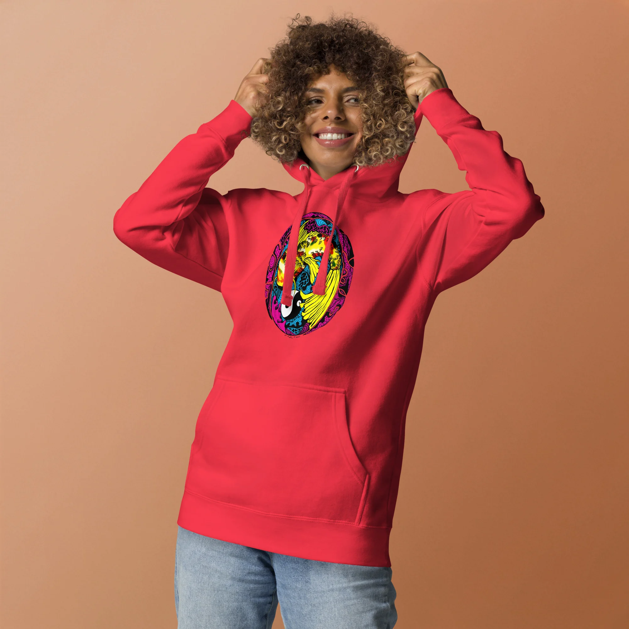 CMYK Koi of Balance - Koi Fish Hoodie - Image 2