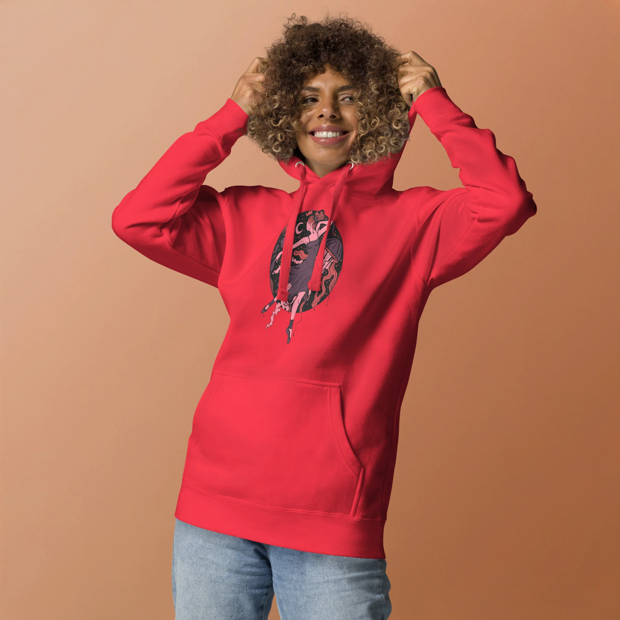 Amber and Rose The Oceanic Dancer | Ballerina Drawing Hoodie - Image 2