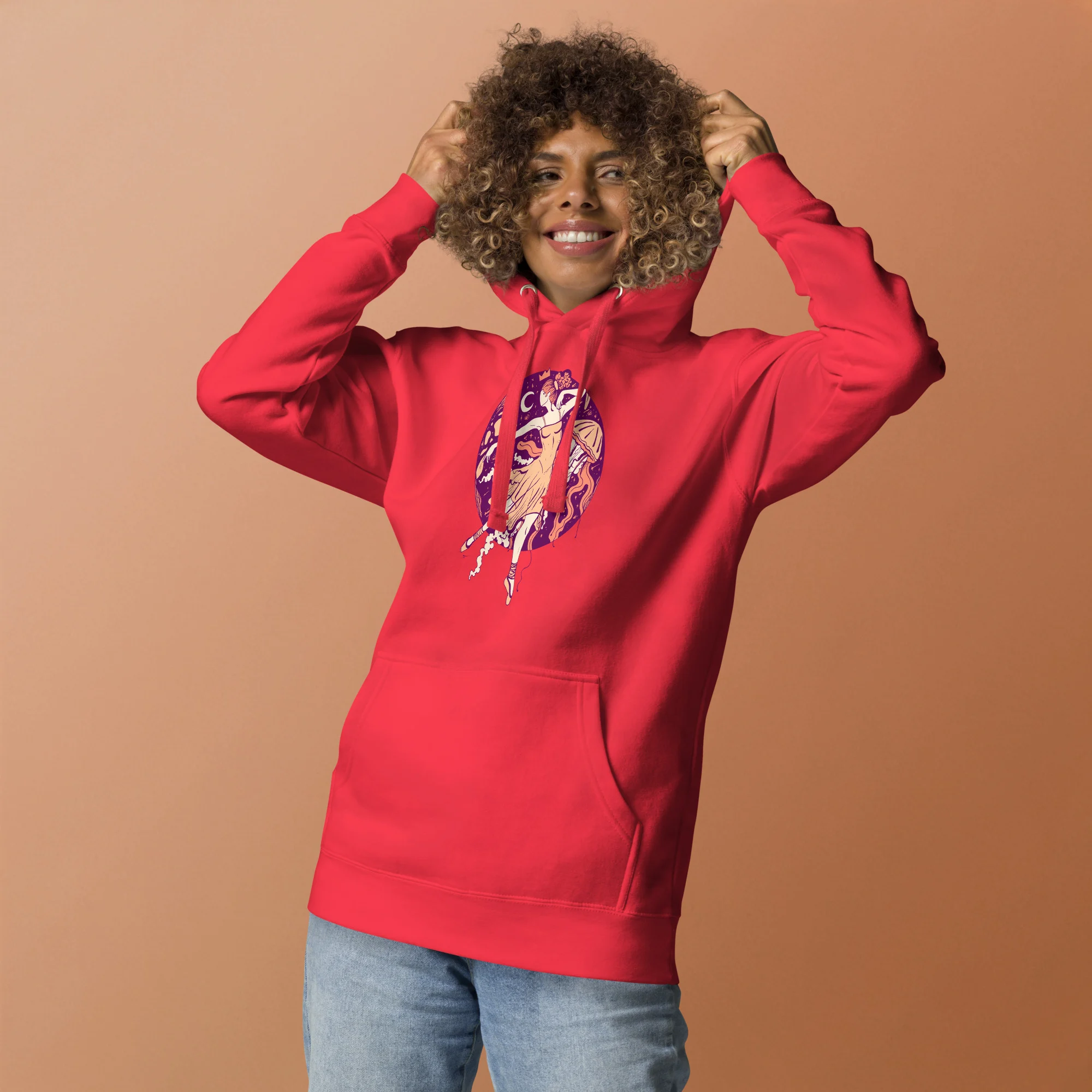 Peach The Oceanic Dancer | Ballerina Drawing Hoodie - Image 2