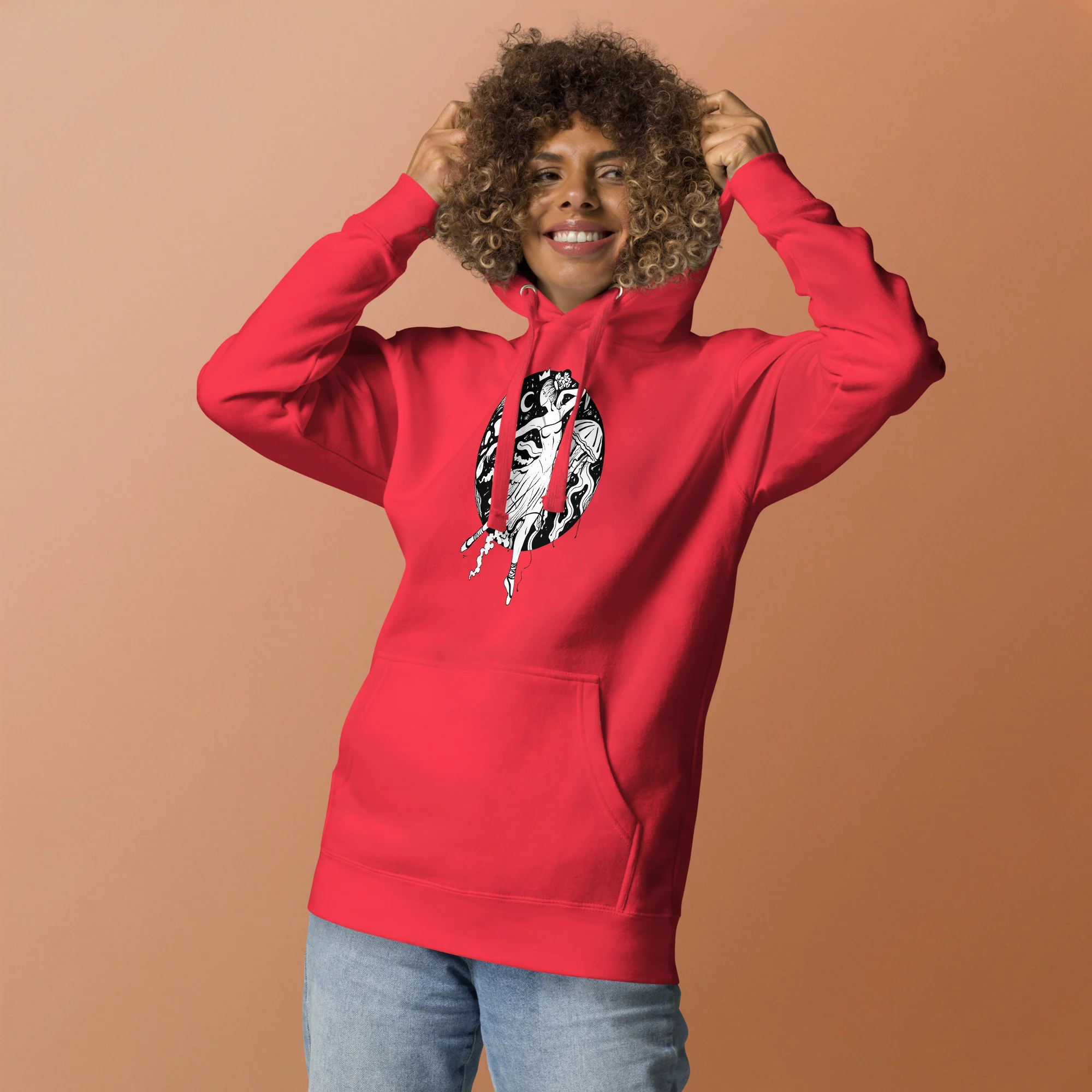 The Oceanic Dancer | Ballerina Drawing Hoodie - Image 2