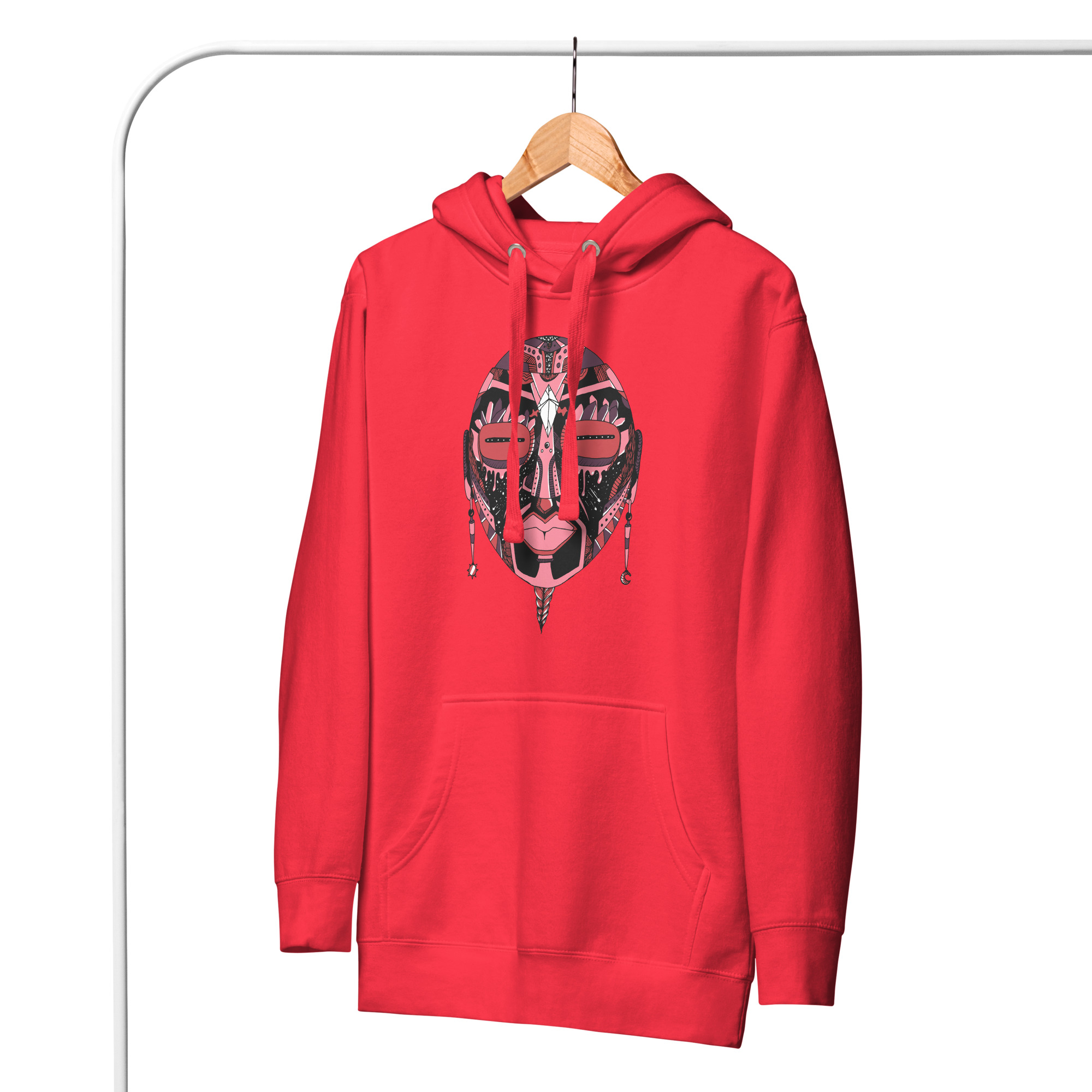 Amber and Rose African Mask No. 2 - African Hoodie - Image 4