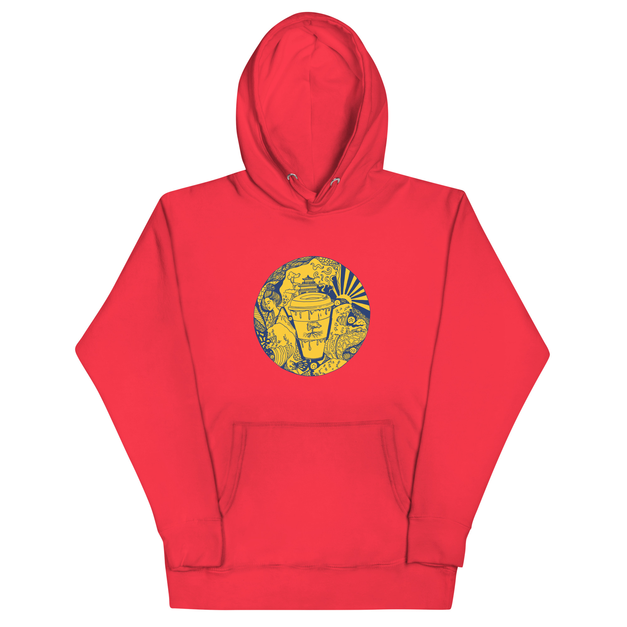Navy Yellow Coffee in Japan - Coffee Hoodie - Image 5
