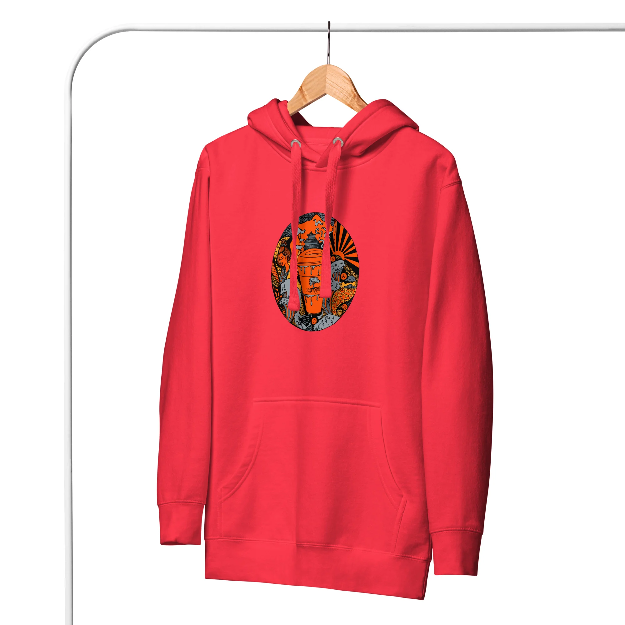 Orange and Grey Coffee in Japan - Coffee Hoodie - Image 4
