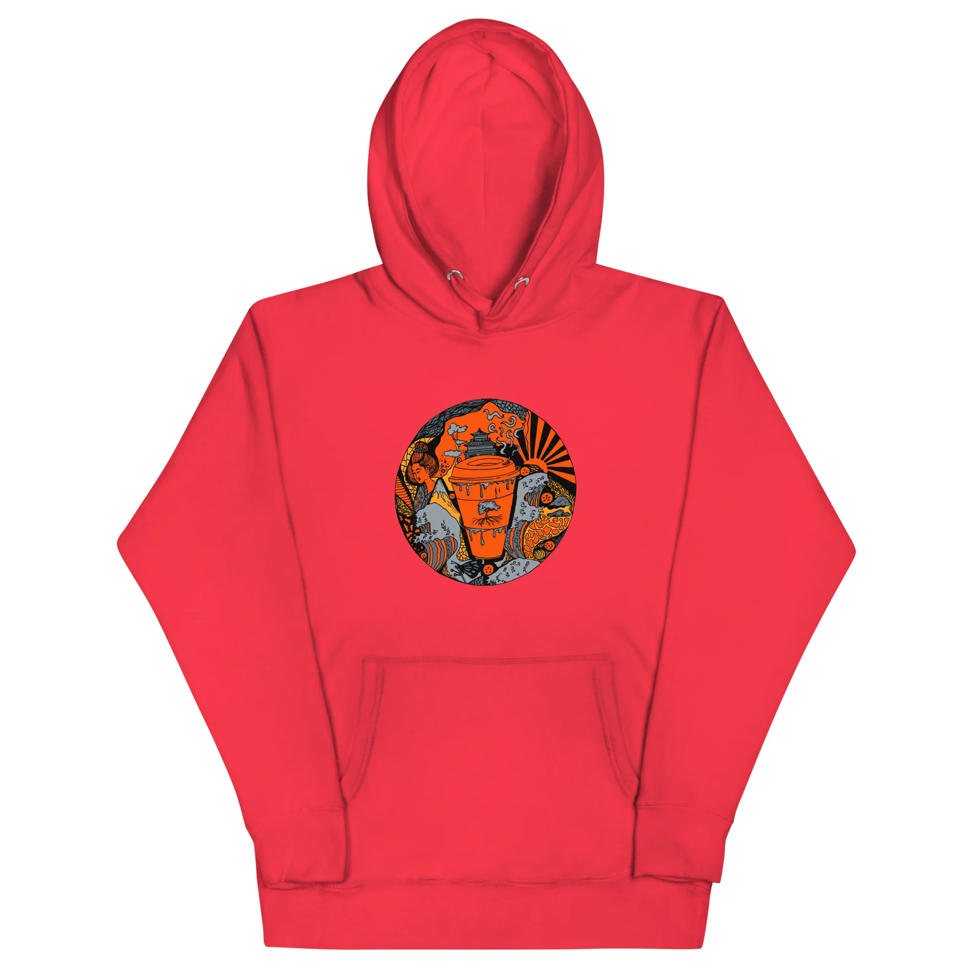 Orange and Grey Coffee in Japan - Coffee Hoodie - Image 5