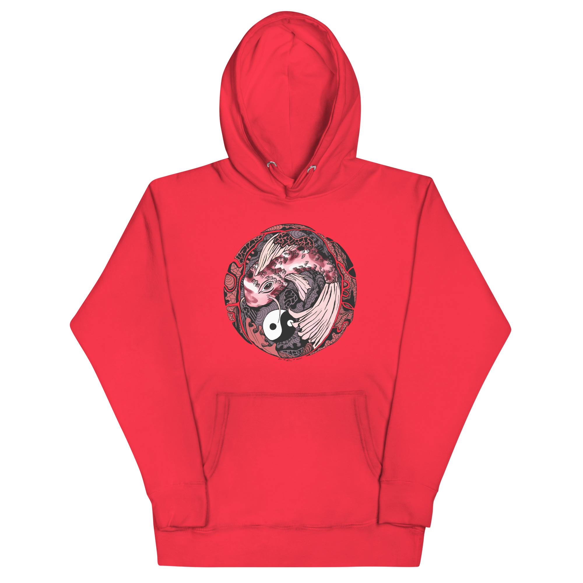 Amber and Rose Koi of Balance - Koi Fish Hoodie - Image 5