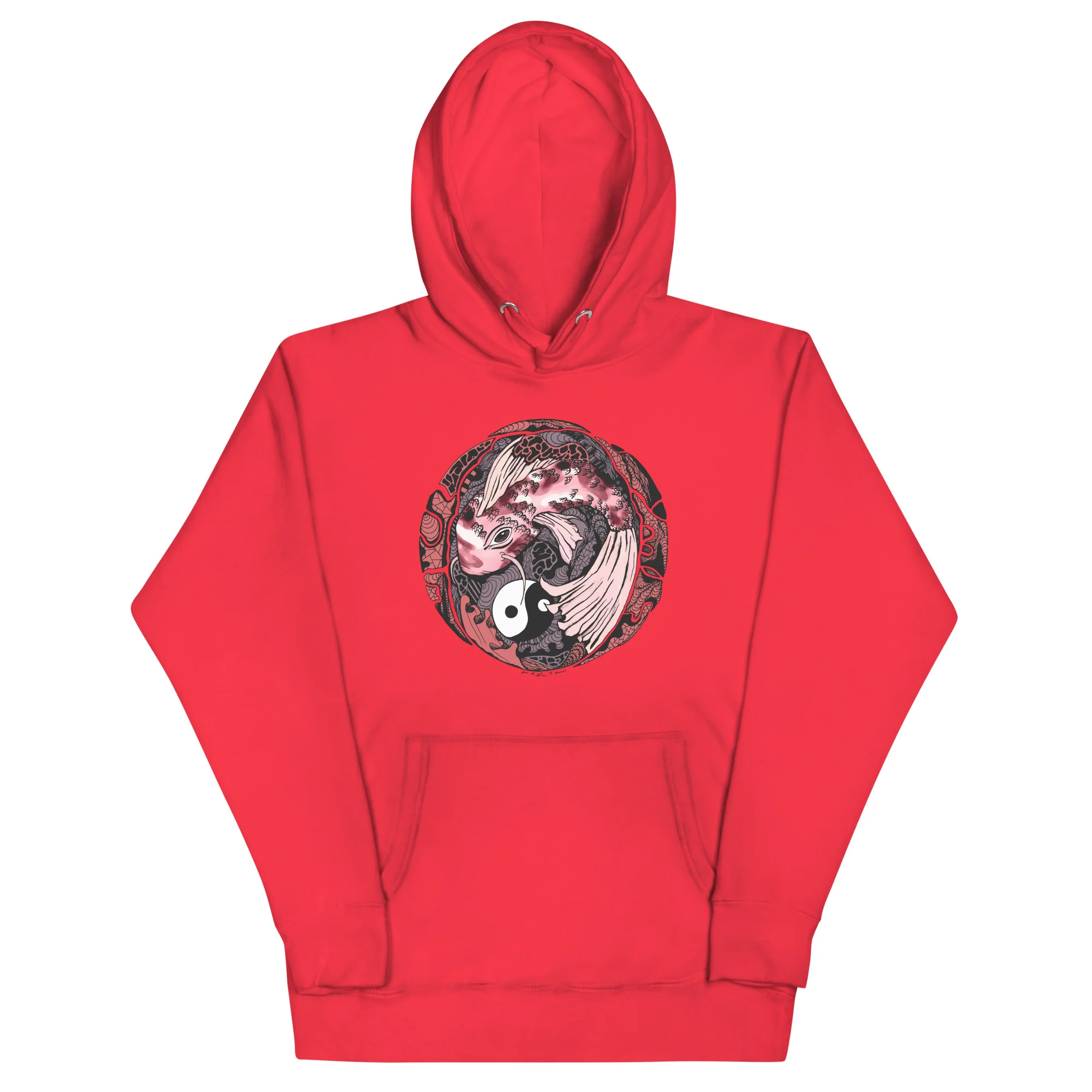 Amber and Rose Koi of Balance - Koi Fish Hoodie - Image 5