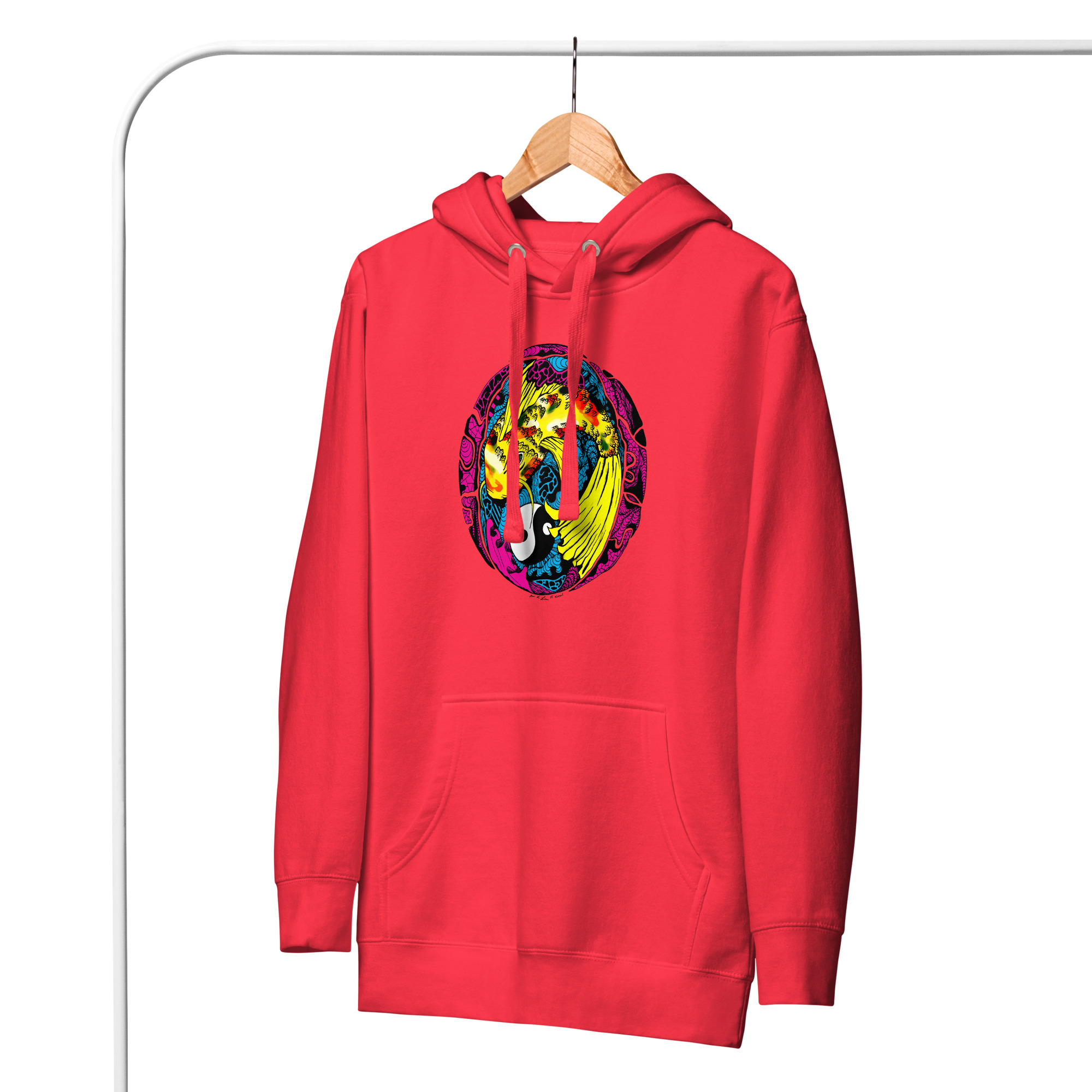 CMYK Koi of Balance - Koi Fish Hoodie - Image 4
