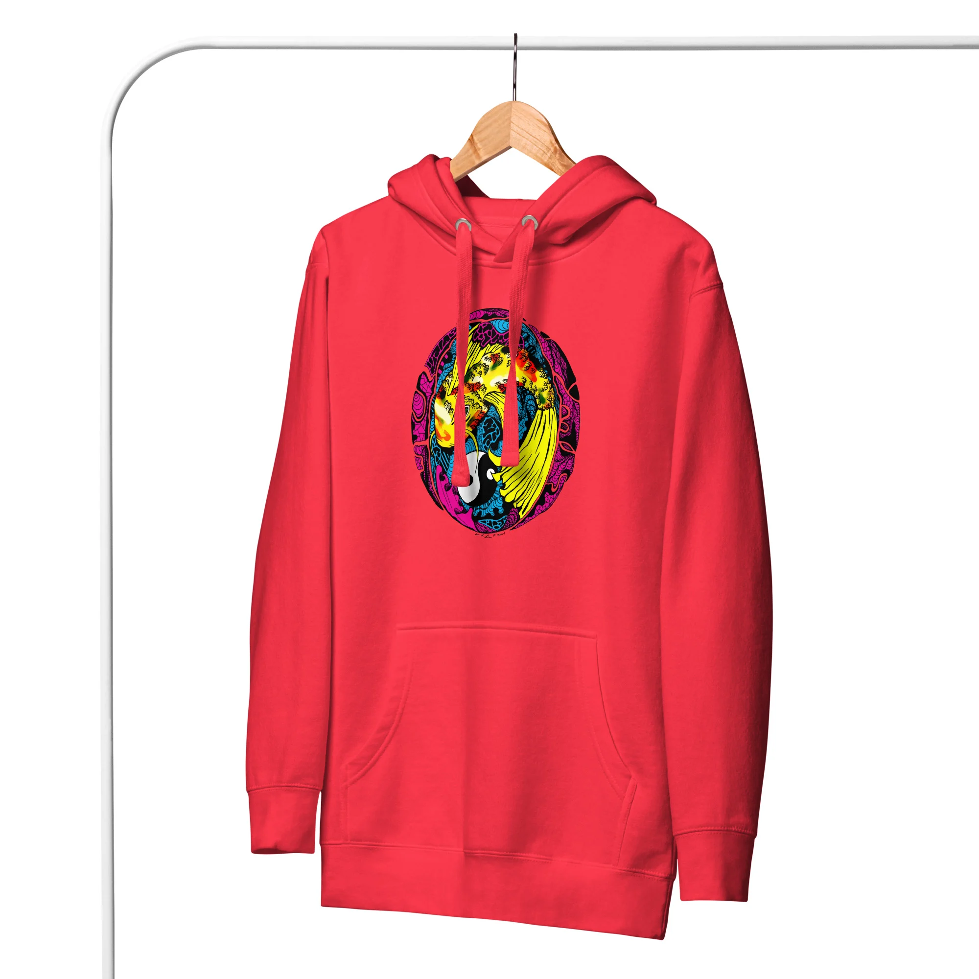 CMYK Koi of Balance - Koi Fish Hoodie - Image 4