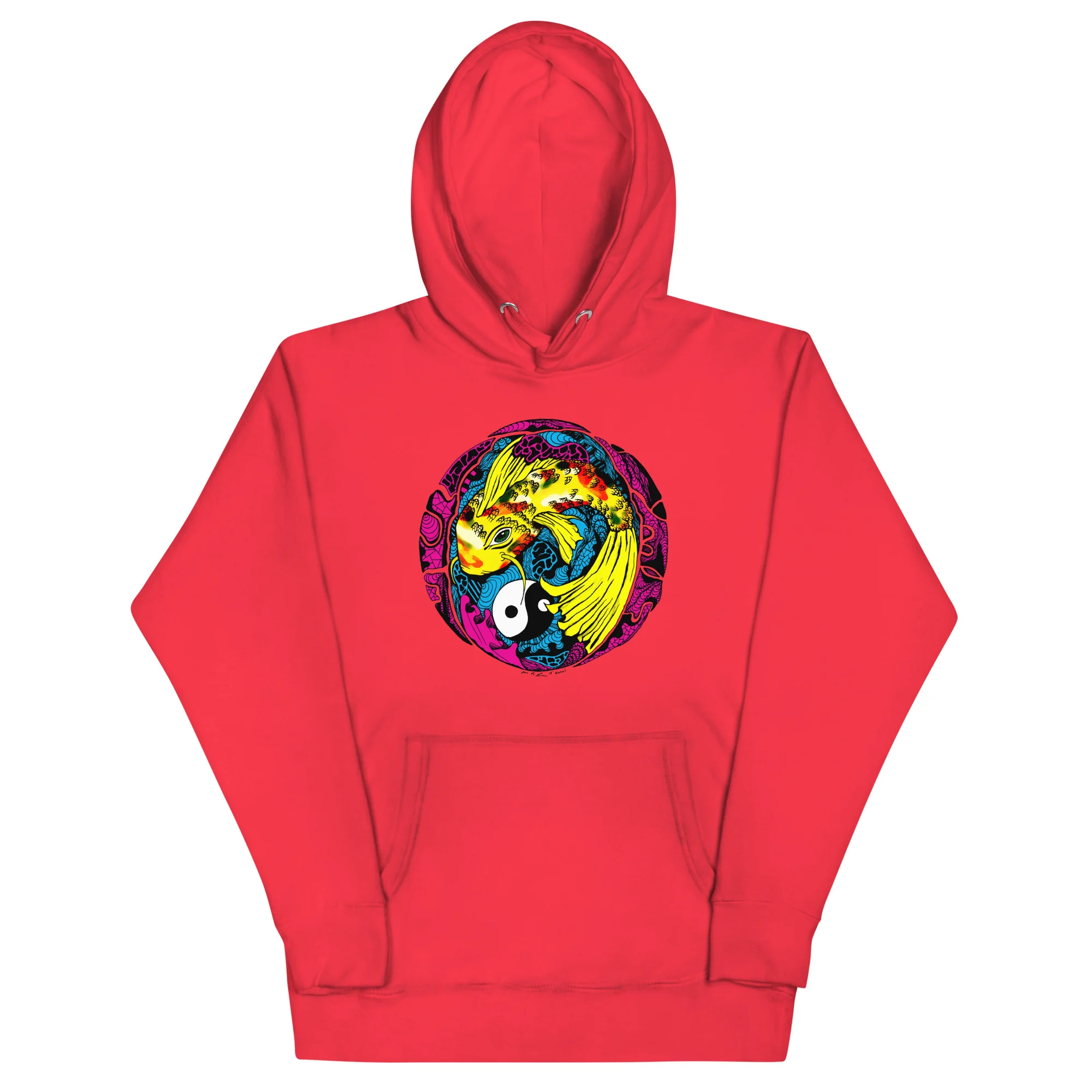 CMYK Koi of Balance - Koi Fish Hoodie - Image 5