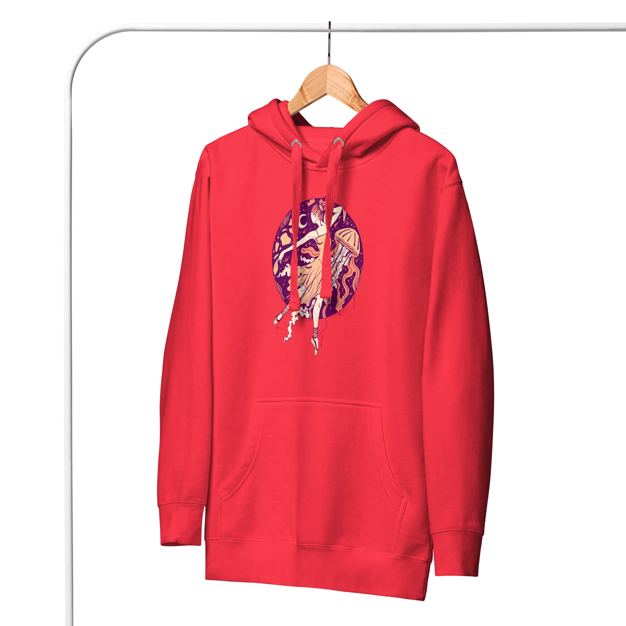 Peach The Oceanic Dancer | Ballerina Drawing Hoodie - Image 4