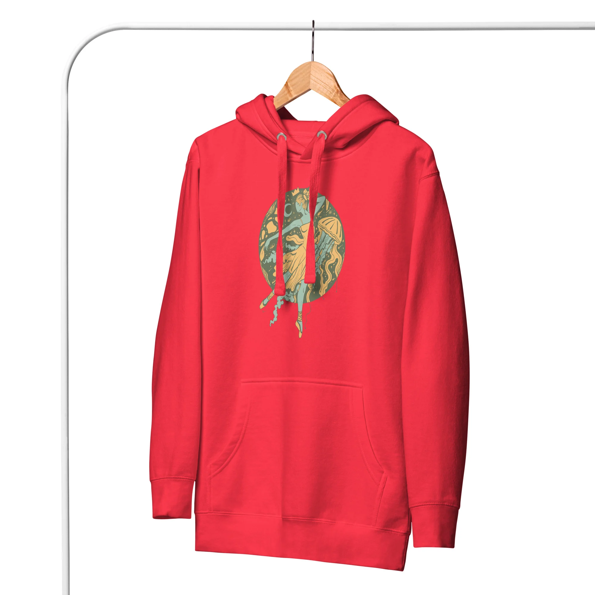 Sage Green The Oceanic Dancer | Ballerina Drawing Hoodie - Image 4