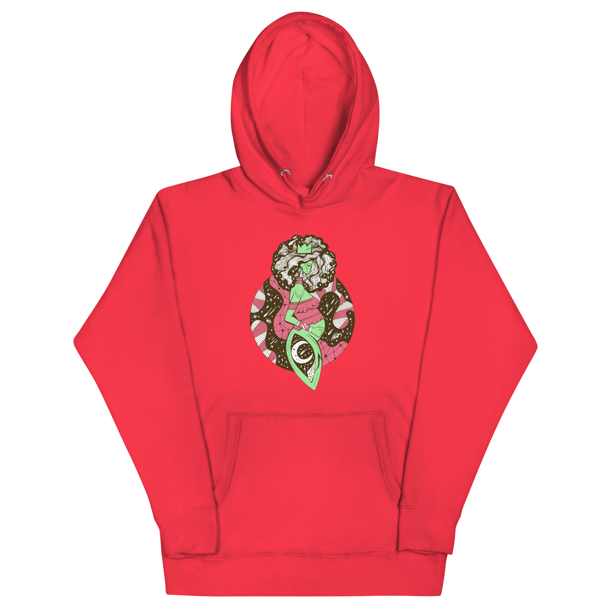 Pink and Green Birth of Sahelle | Art gift for Mom Hoodie - Image 5