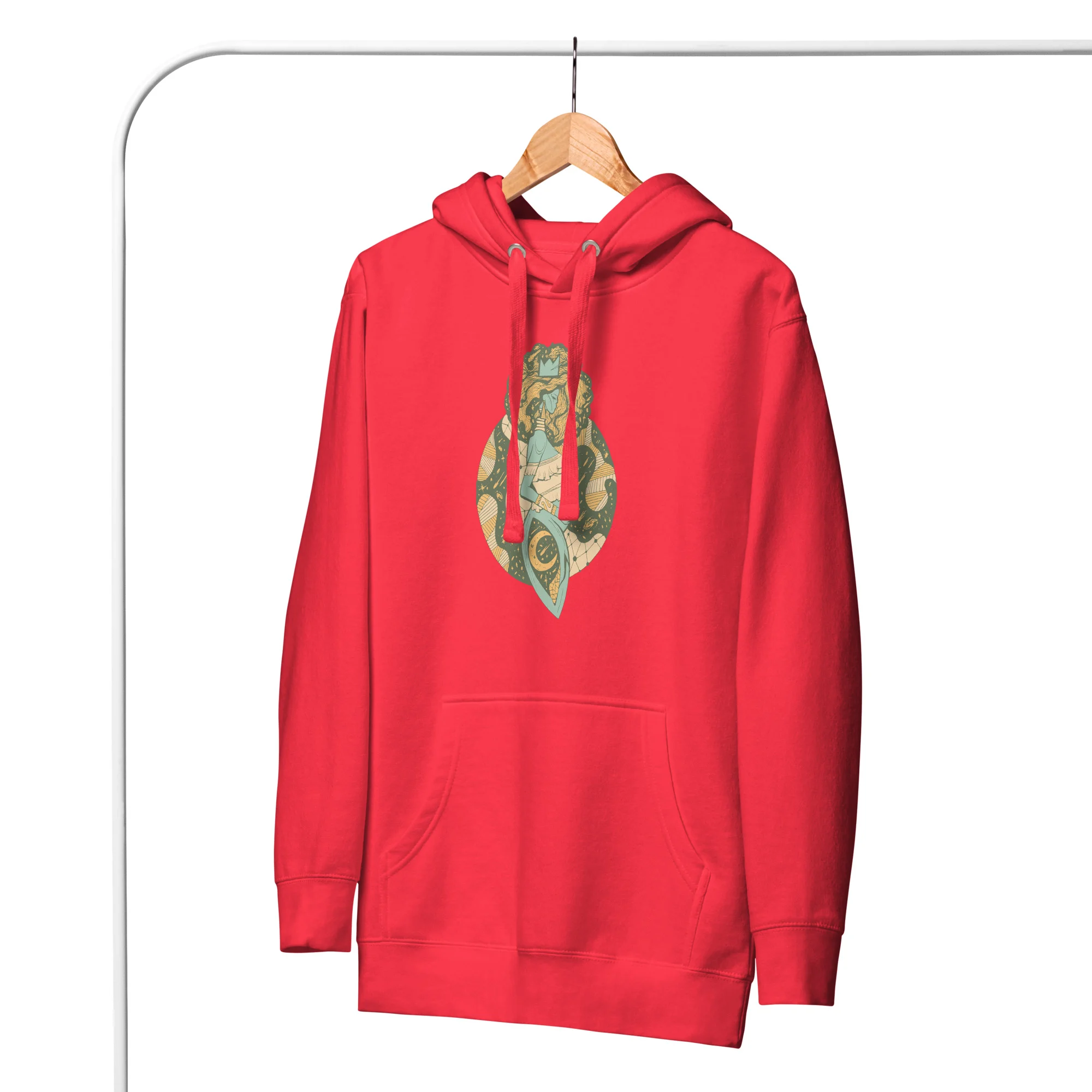 Sage Green Birth of Sahelle | Art gift for Mom Hoodie - Image 4