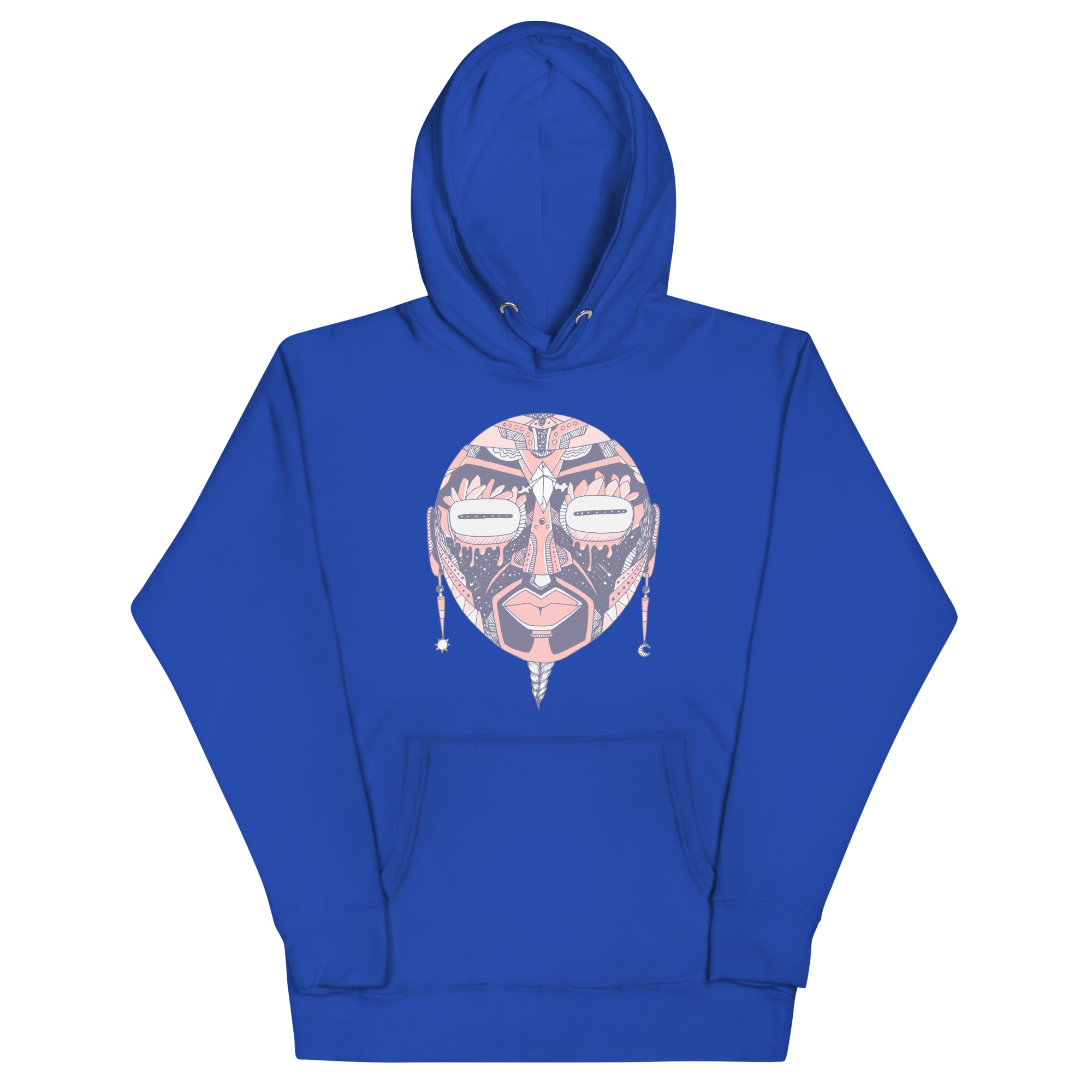 Light Pink African Mask No. 2 - African Hoodie - Image 6