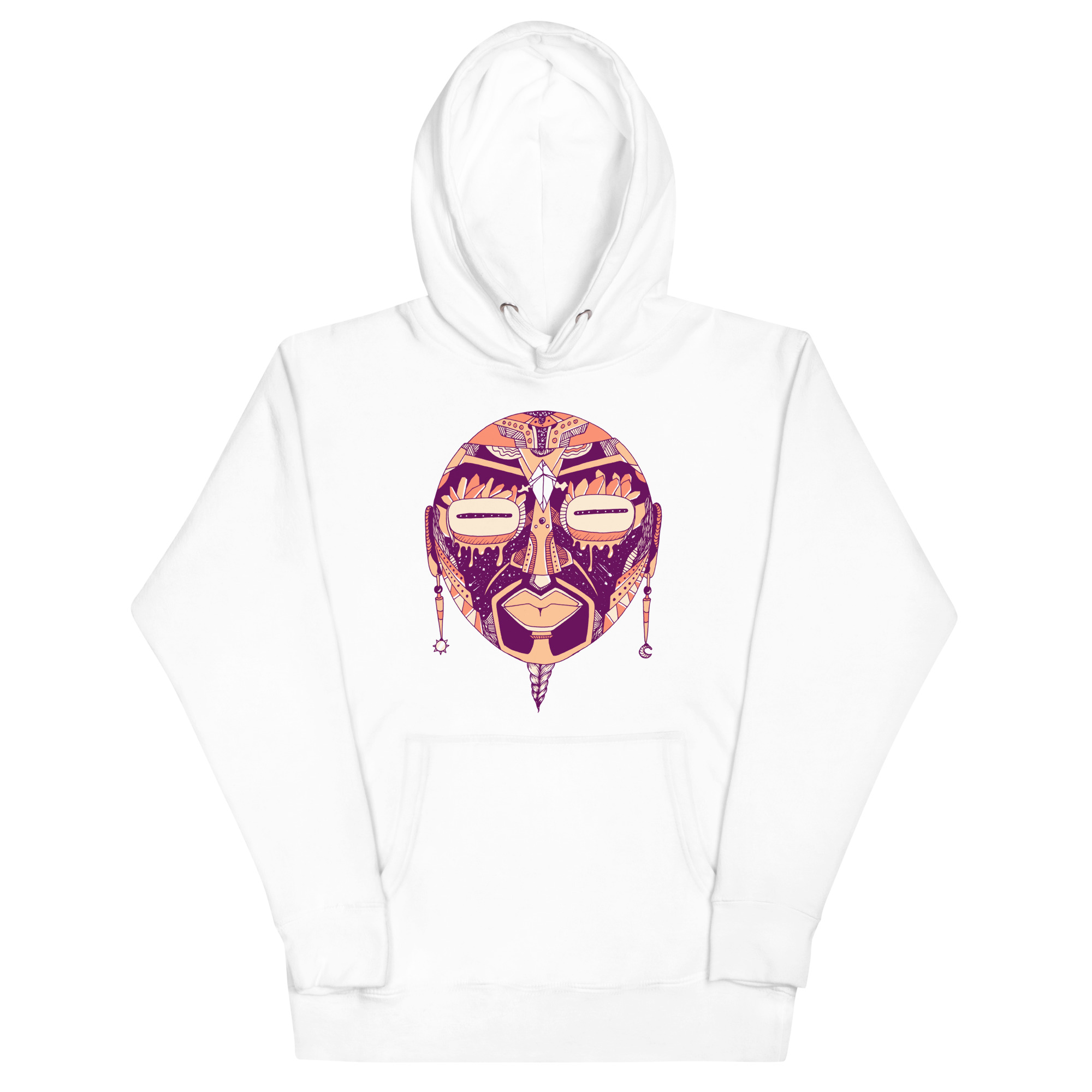Peach African Mask No. 2 - African Hoodie - Image 7