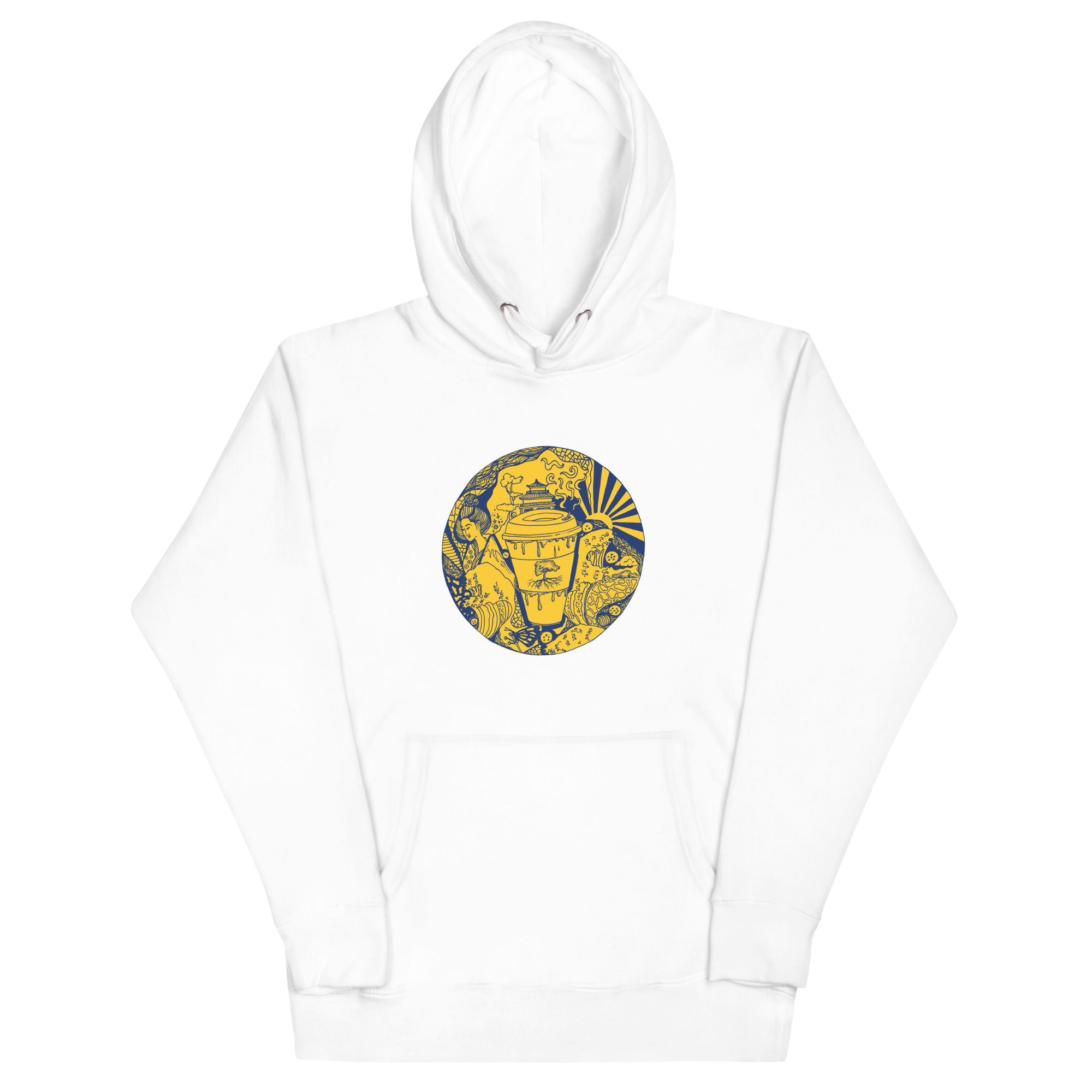 Navy Yellow Coffee in Japan - Coffee Hoodie - Image 7
