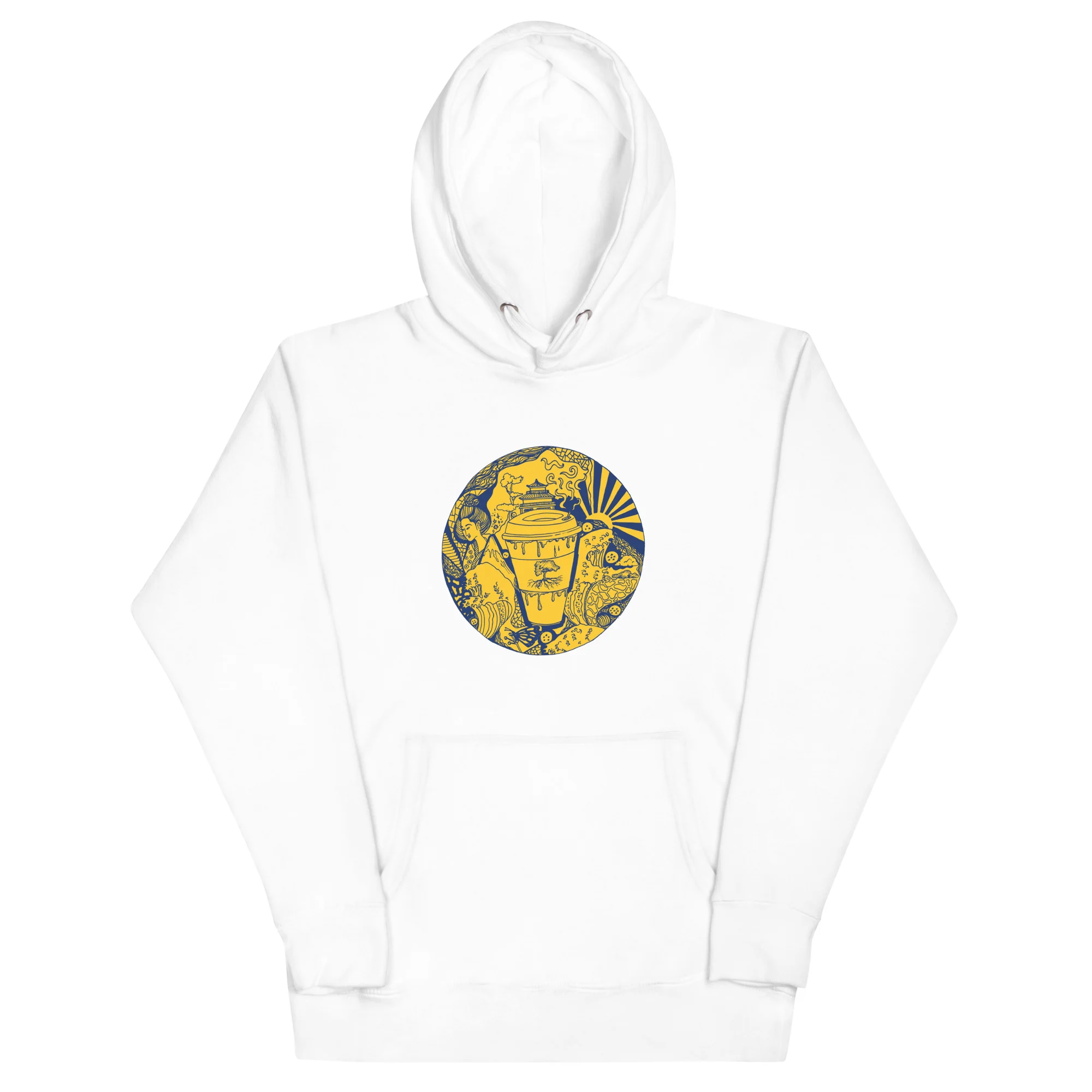 Navy Yellow Coffee in Japan - Coffee Hoodie - Image 7