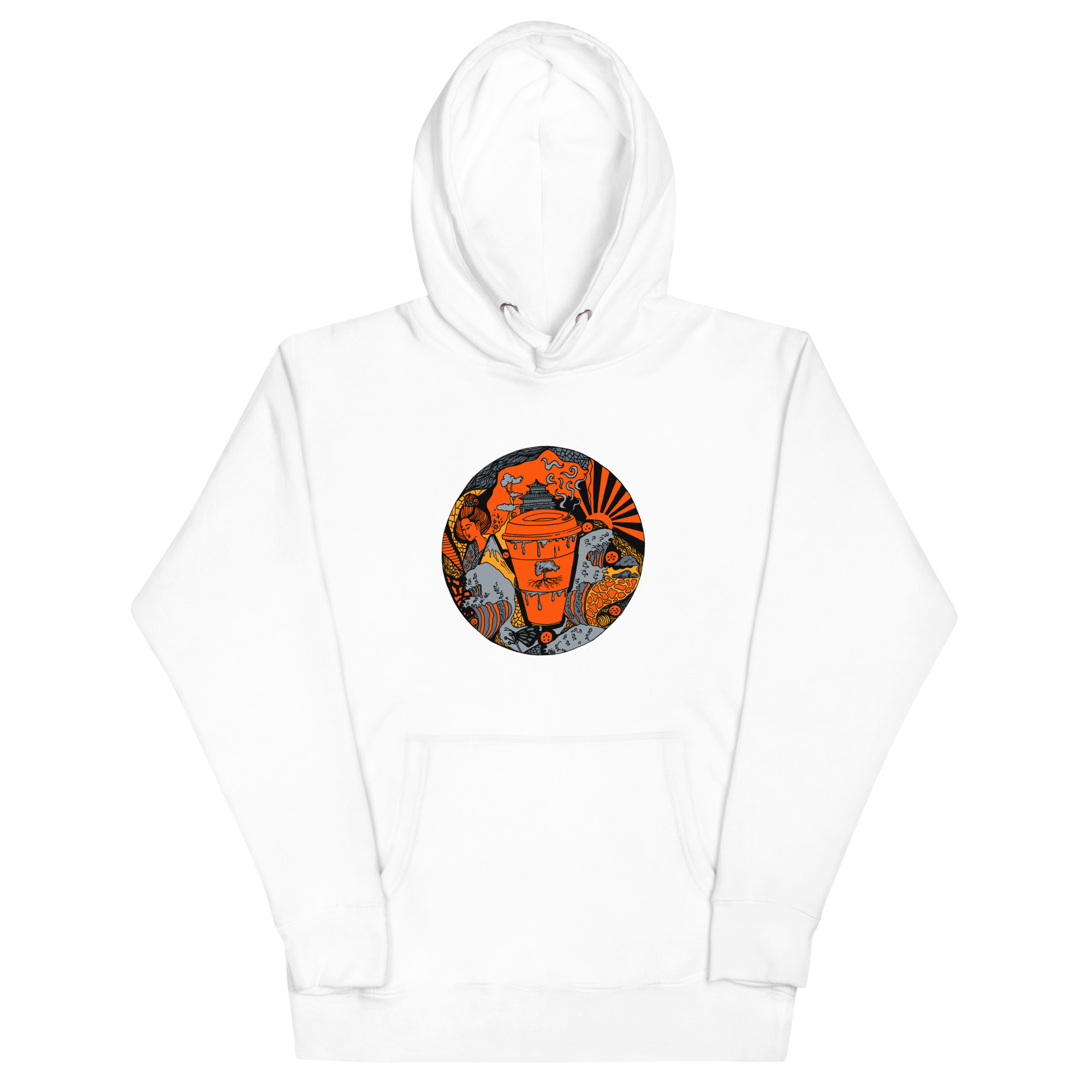 Orange and Grey Coffee in Japan - Coffee Hoodie - Image 7